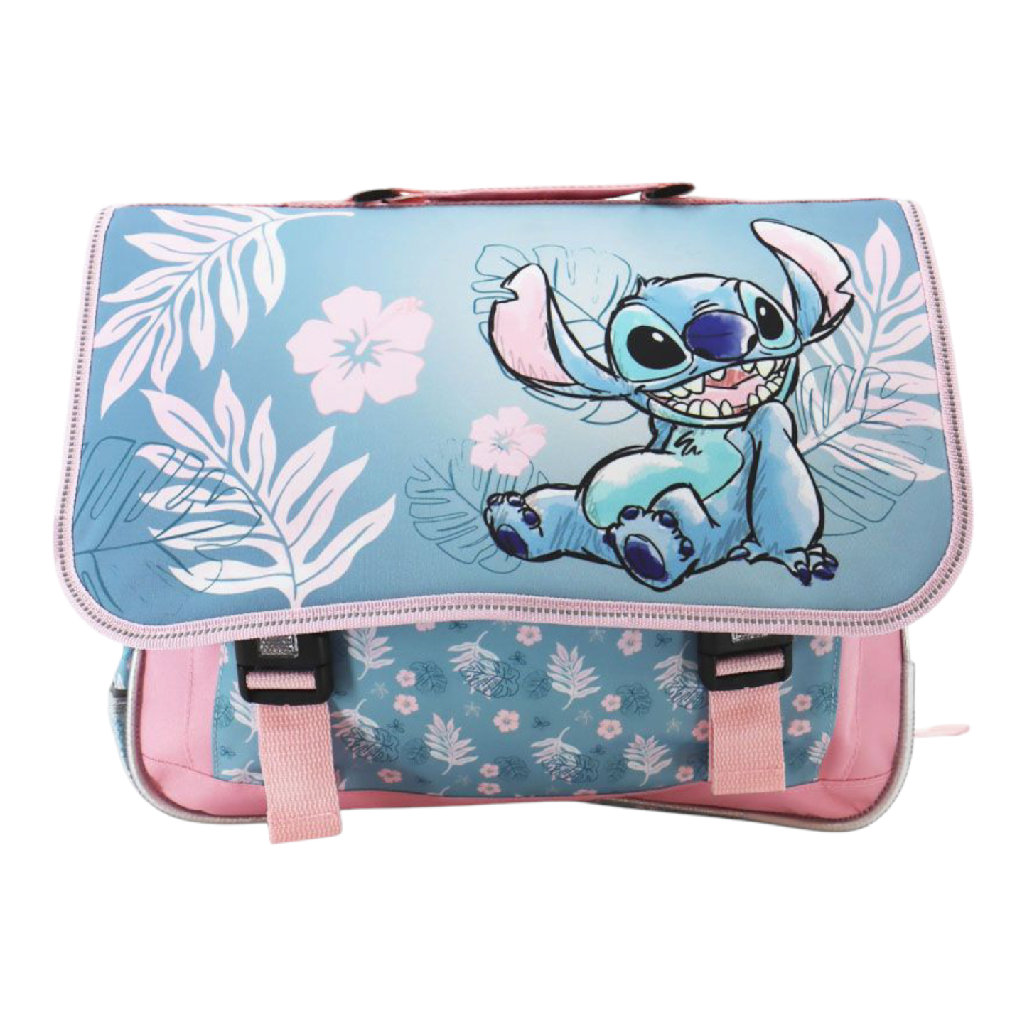 Cartable - 2 compartiments - Stitch Blue Hawaii - Disney - Jacob Company J'M T Créa