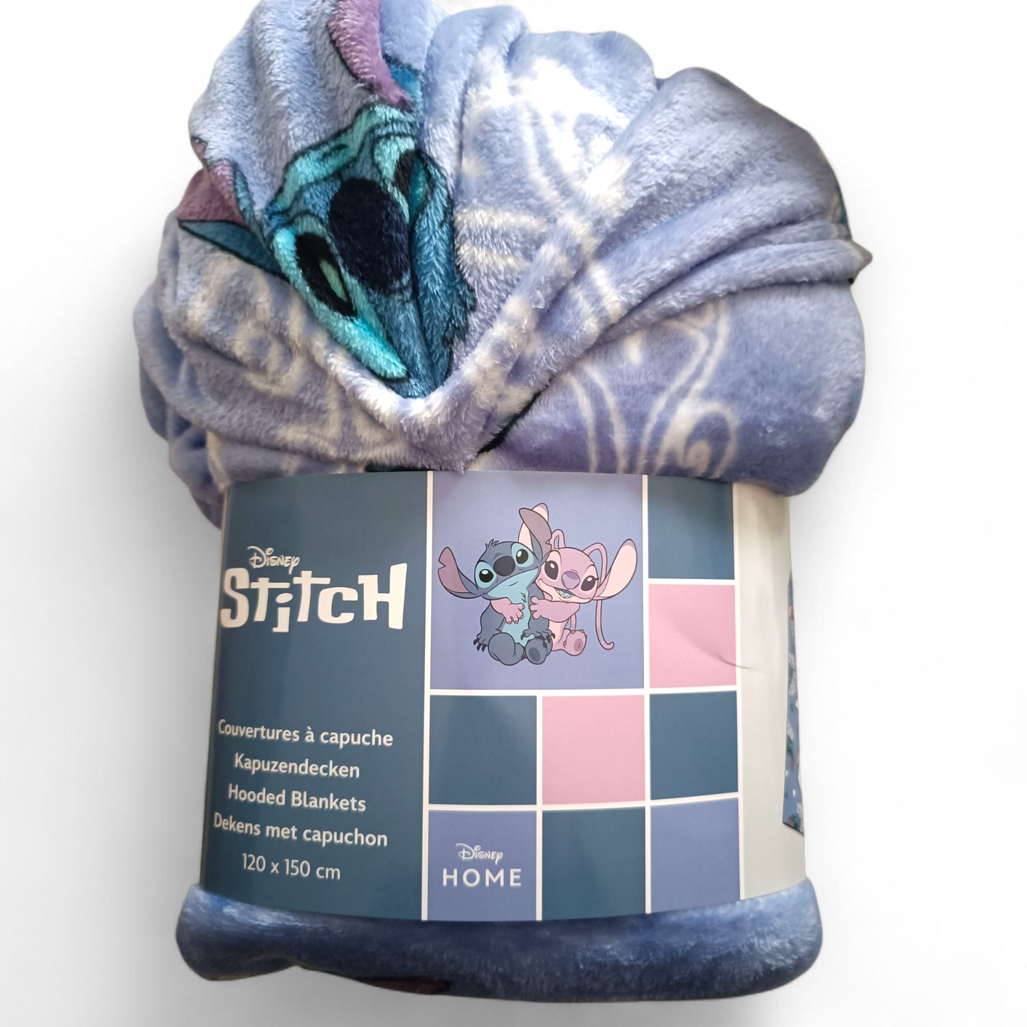 Couverture à capuche - 120x150 cm - Stitch & Angel - Disney J'M T Crea