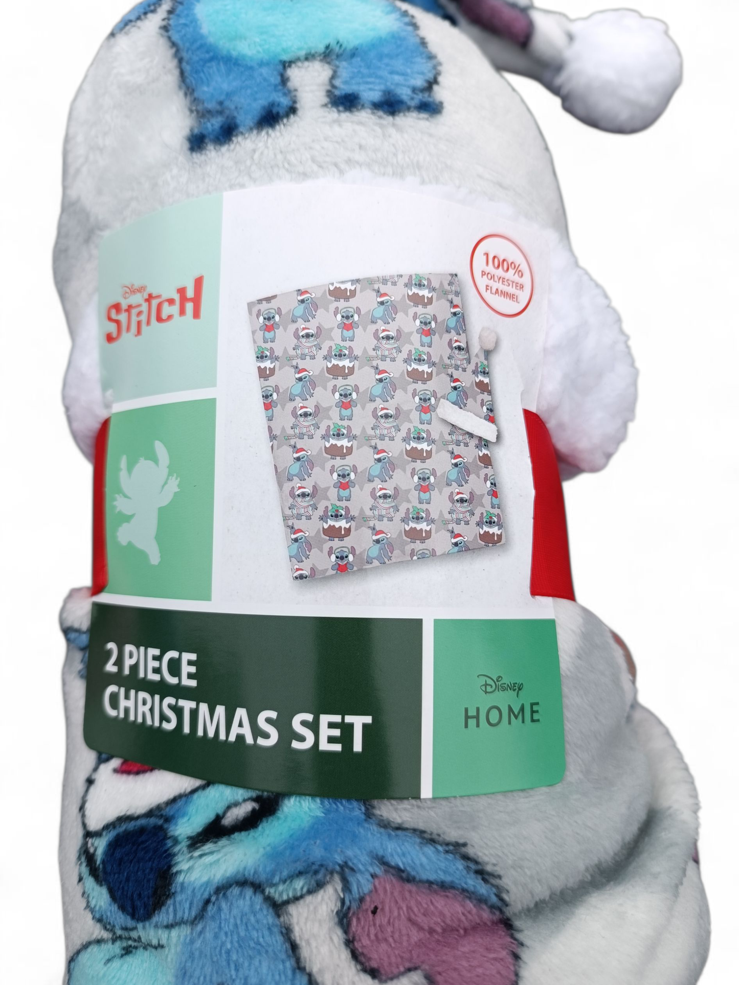 Couverture Flanelle - Plaid 110x140 cm + Chapeau - Stitch Noel - Disney J'M T Crea