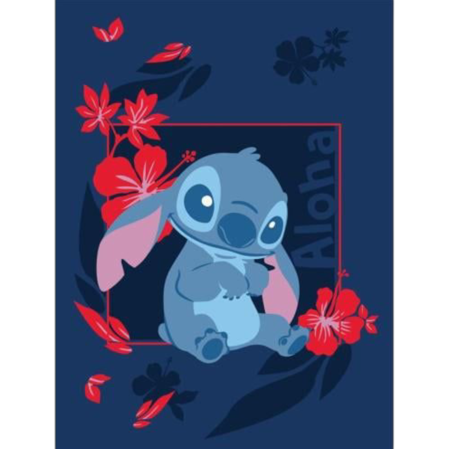Couverture Flanelle - Plaid 110x150 cm - Stitch Aloha - Disney J'M T Crea