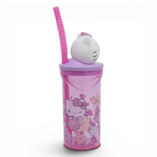 HELLO KITTY - Verre 3D avec paille - Stor J'M T Créa