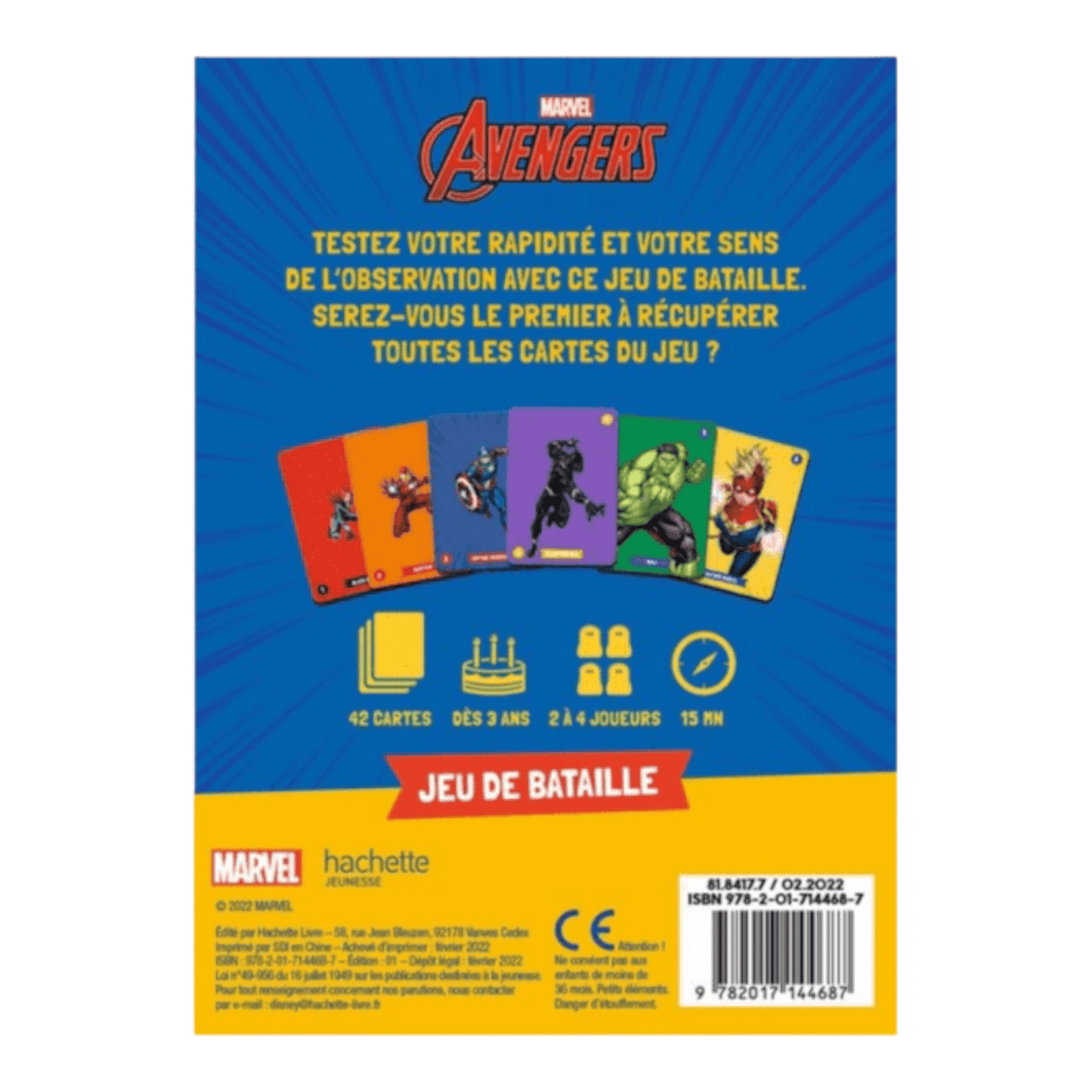 Jeu de bataille - C'est moi le plus fort ! - Avengers - Marvel - Hachette Jeunesse J'M T Créa