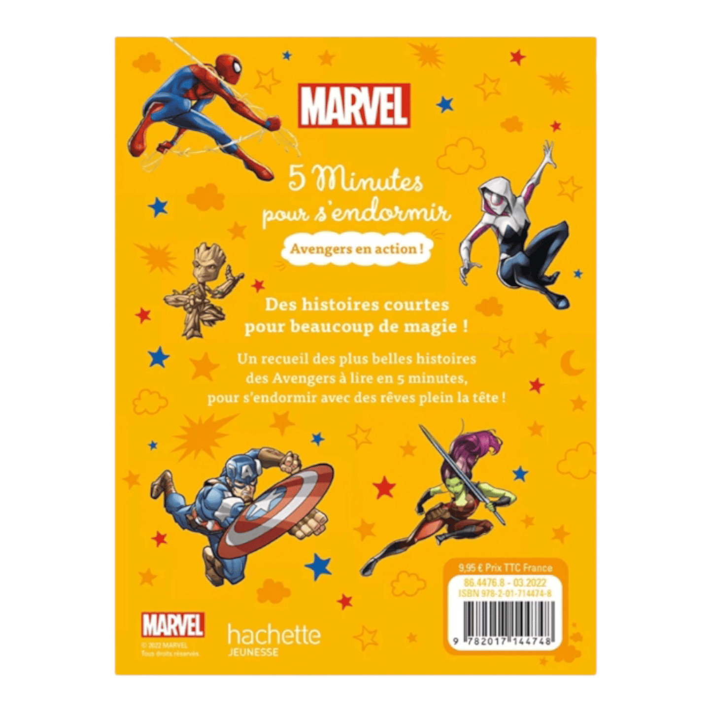 Livre - 5 minutes pour s'endormir - Avengers en action - Marvel - Hachette Jeunesse J'M T Créa
