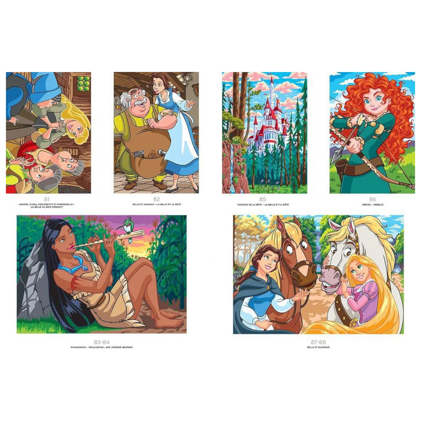 Livre de coloriages mystères Disney - Princesses Tome 2 - Coloriages Art Thérapie - Hachette Heroes J'M T Crea