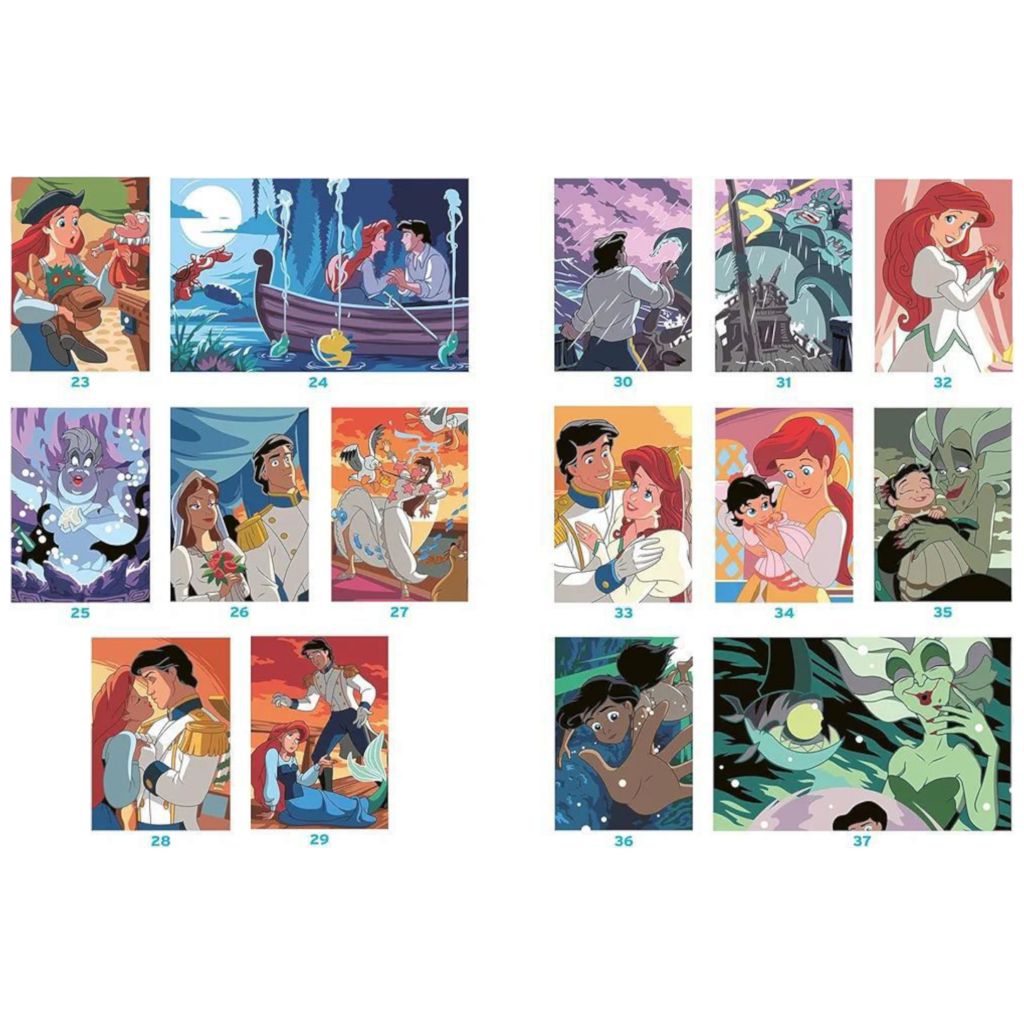 Livre de coloriages mystères Disney - Spécial film : La Petite Sirène - Coloriages Art Thérapie - Hachette Heroes J'M T Créa