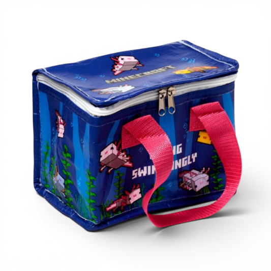 MINECRAFT - Sac isotherme RPET - Sac à déjeuner Axolotl - Puckator J'M T Créa