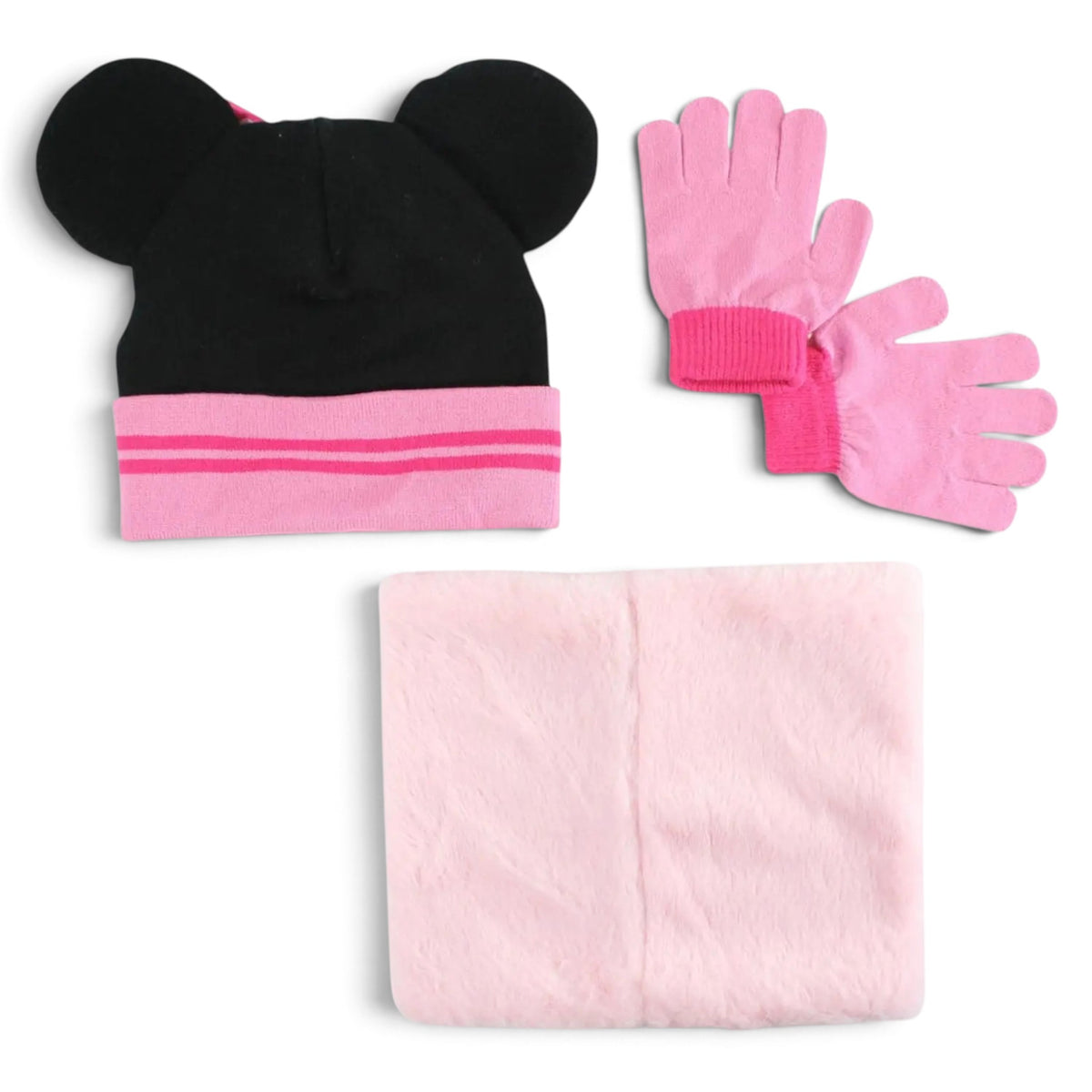 MINNIE MOUSE - Bonnet, gants et snood Minnie Mouse Disney J'M T Créa