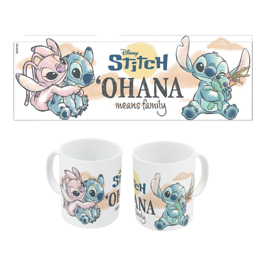 Mug en céramique 325 ml - Ohana - Stitch et Angel - Disney J'M T Crea