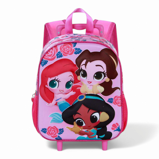 Sac à dos 3D à roulettes - Petit Princesses Disney Flowers - Disney - Karactermania J'M T Créa