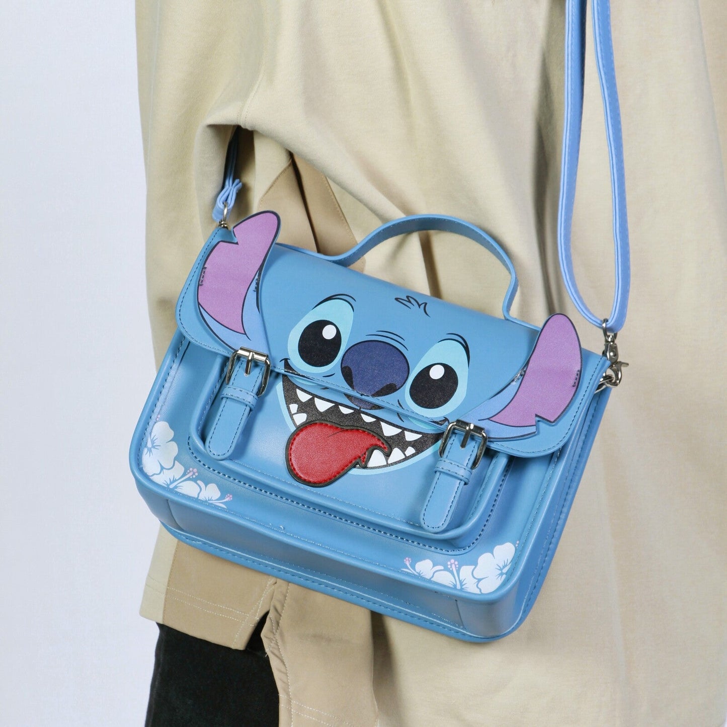 Sac convertible 3 en 1 - Sac à main / Sac à dos / Sac à bandoulière - Satchel Lilo et Stitch Tongue - Lilo & Stitch - Disney - Karactermania J'M T Créa