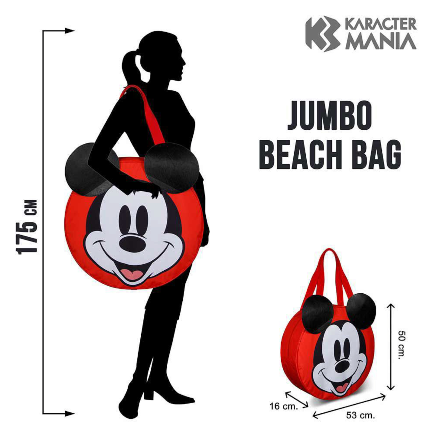 Sac de plage - Jumbo Mickey Mouse Face - Disney - Karactermania J'M T Créa