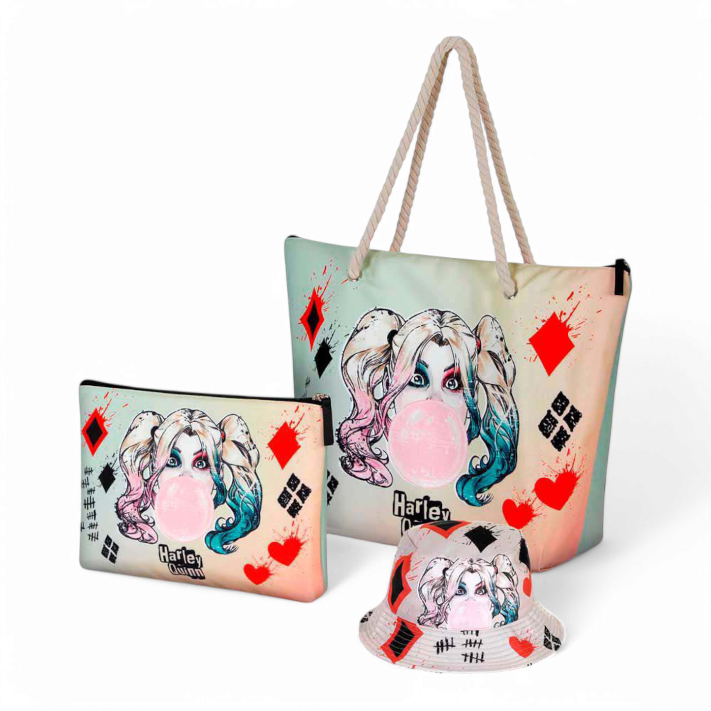 Sac de plage - Soleil Harley Quinn Mad Love - DC Comics - Karactermania J'M T Créa