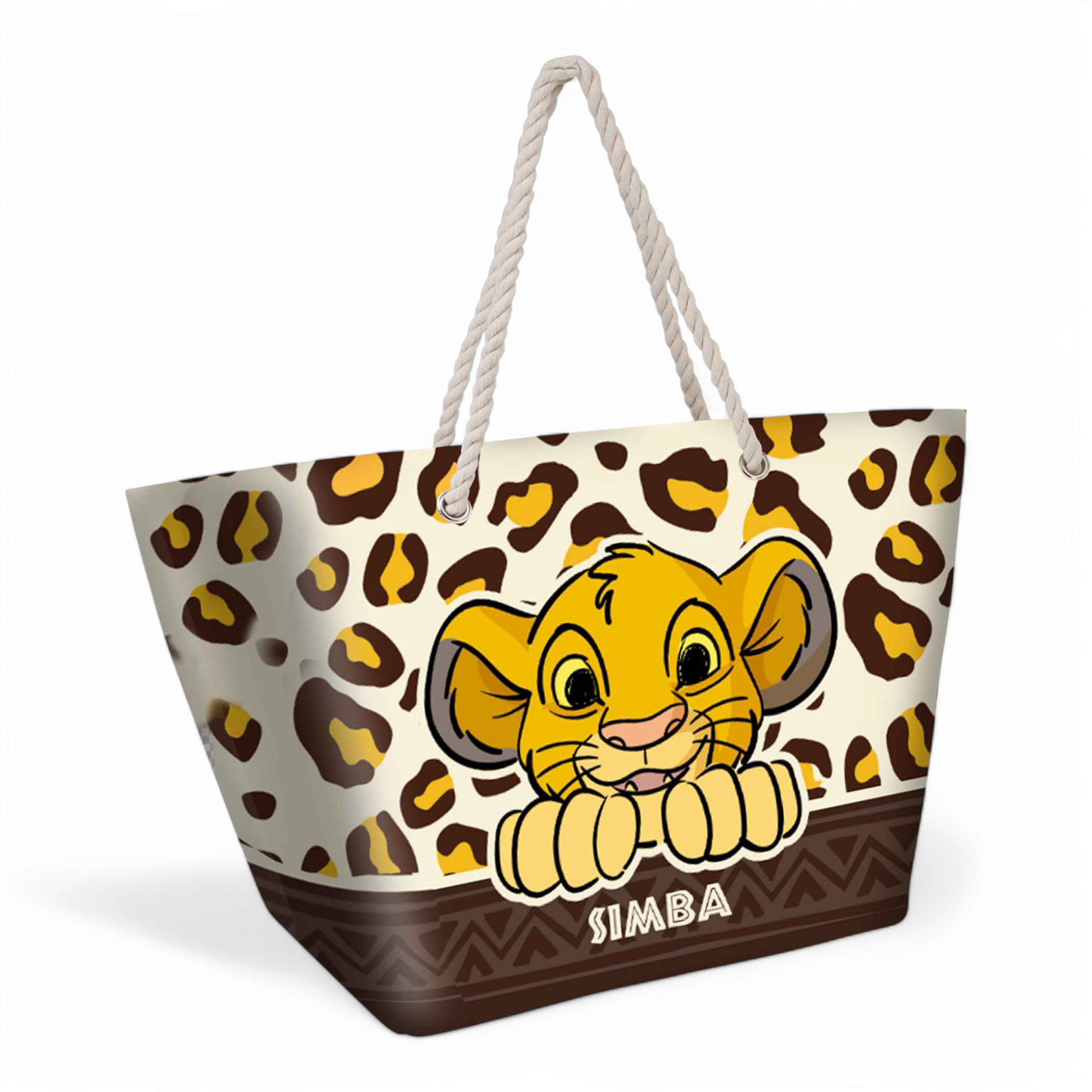 Sac de plage - Soleil Roi Lion Leopard - Disney - Karactermania J'M T Créa