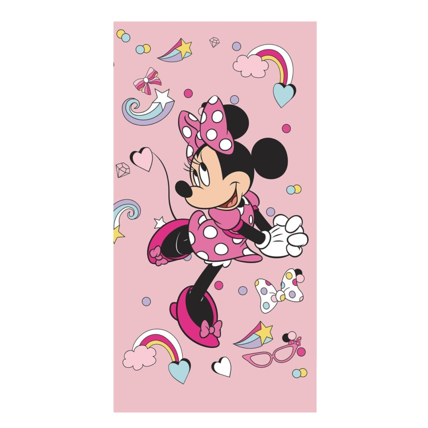Serviette de plage 100% Polyester - 70x140cm - Disney Minnie Mouse - AyMax J'M T Crea