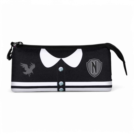 Trousse triple - Fan 2.0 Mercredi Wednesday Varsity - Wednesday - Karactermania J'M T Créa