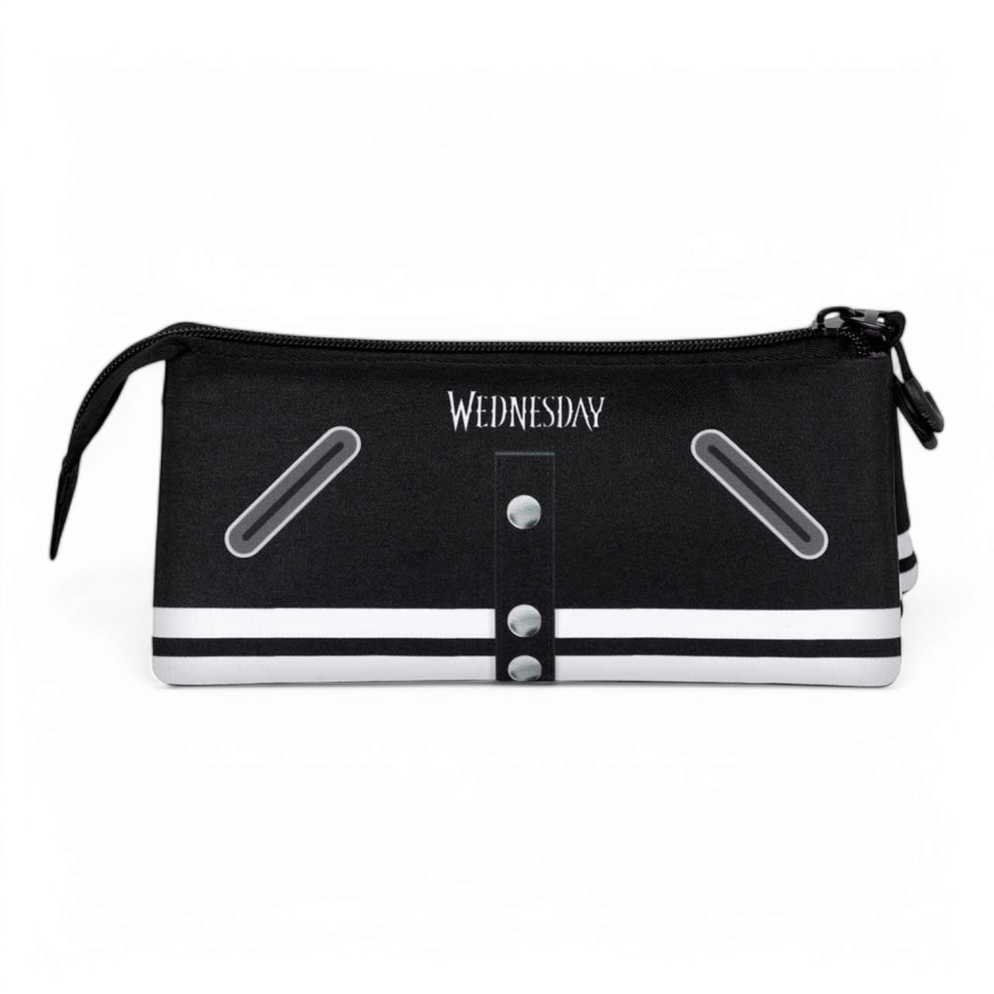 Trousse triple - Fan 2.0 Mercredi Wednesday Varsity - Wednesday - Karactermania J'M T Créa
