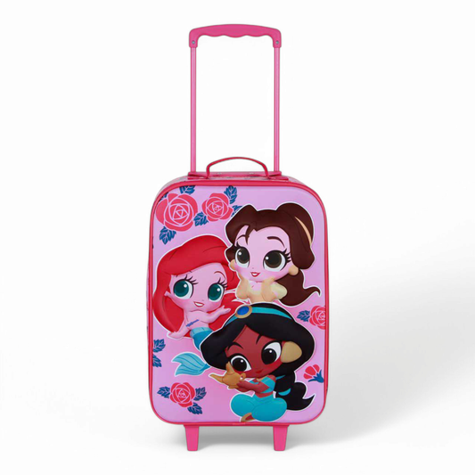 Valise Trolley - Soft 3D Princesses Disney Flowers - Disney - Karactermania J'M T Créa