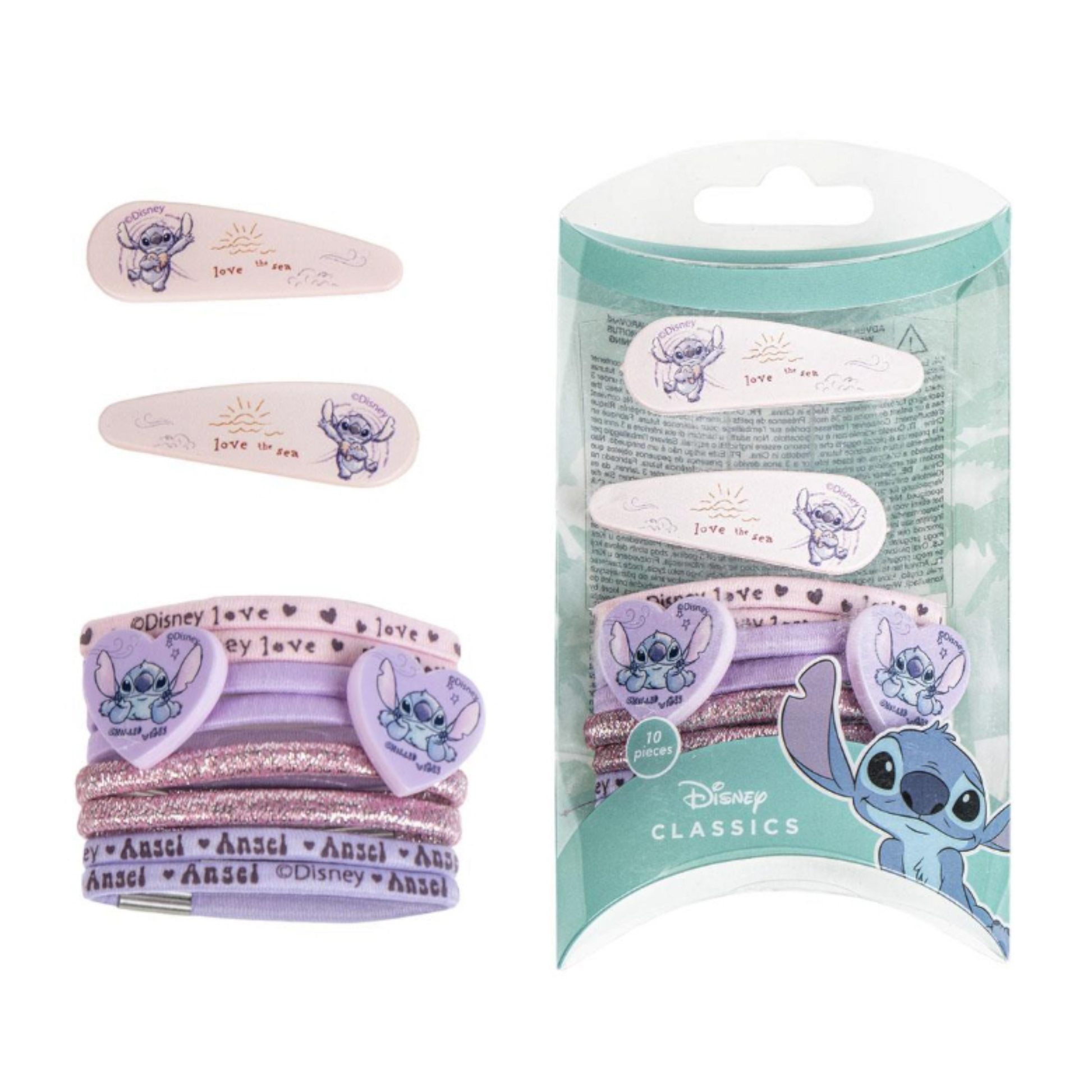 Boîte accessoires pour cheveux - Élastiques / Pinces - Stitch - Disney - Cerdá Life's Little Moments J'M T Créa