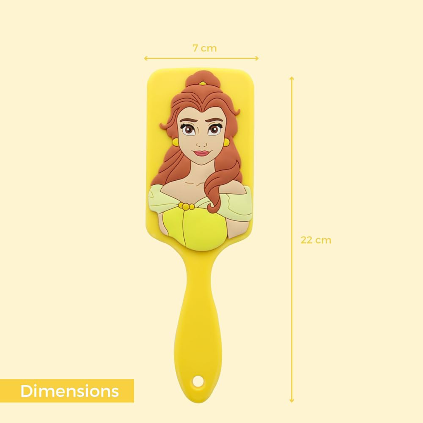 Brosse à cheveux 3D en silicone - Belle - Disney - ABC Hispania J'M T Créa