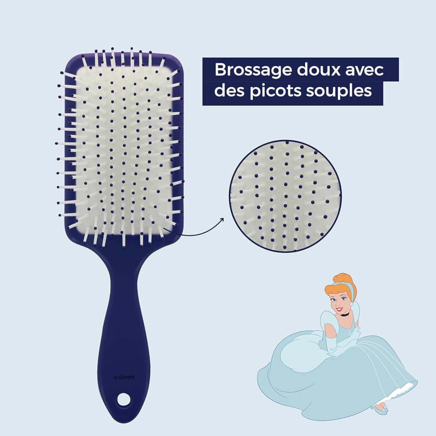 Brosse à cheveux 3D en silicone - Cendrillon - Disney - ABC Hispania J'M T Créa