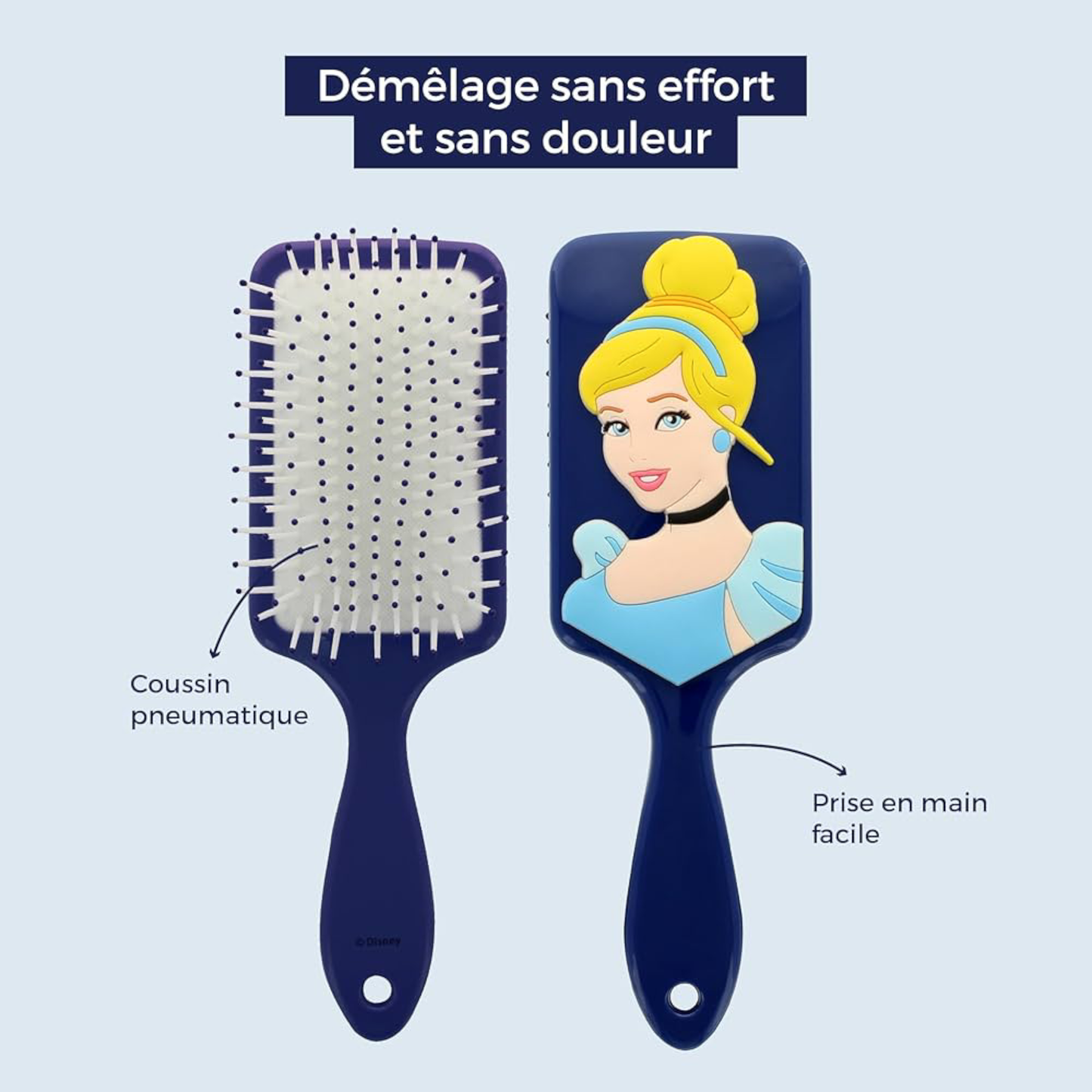Brosse à cheveux 3D en silicone - Cendrillon - Disney - ABC Hispania J'M T Créa