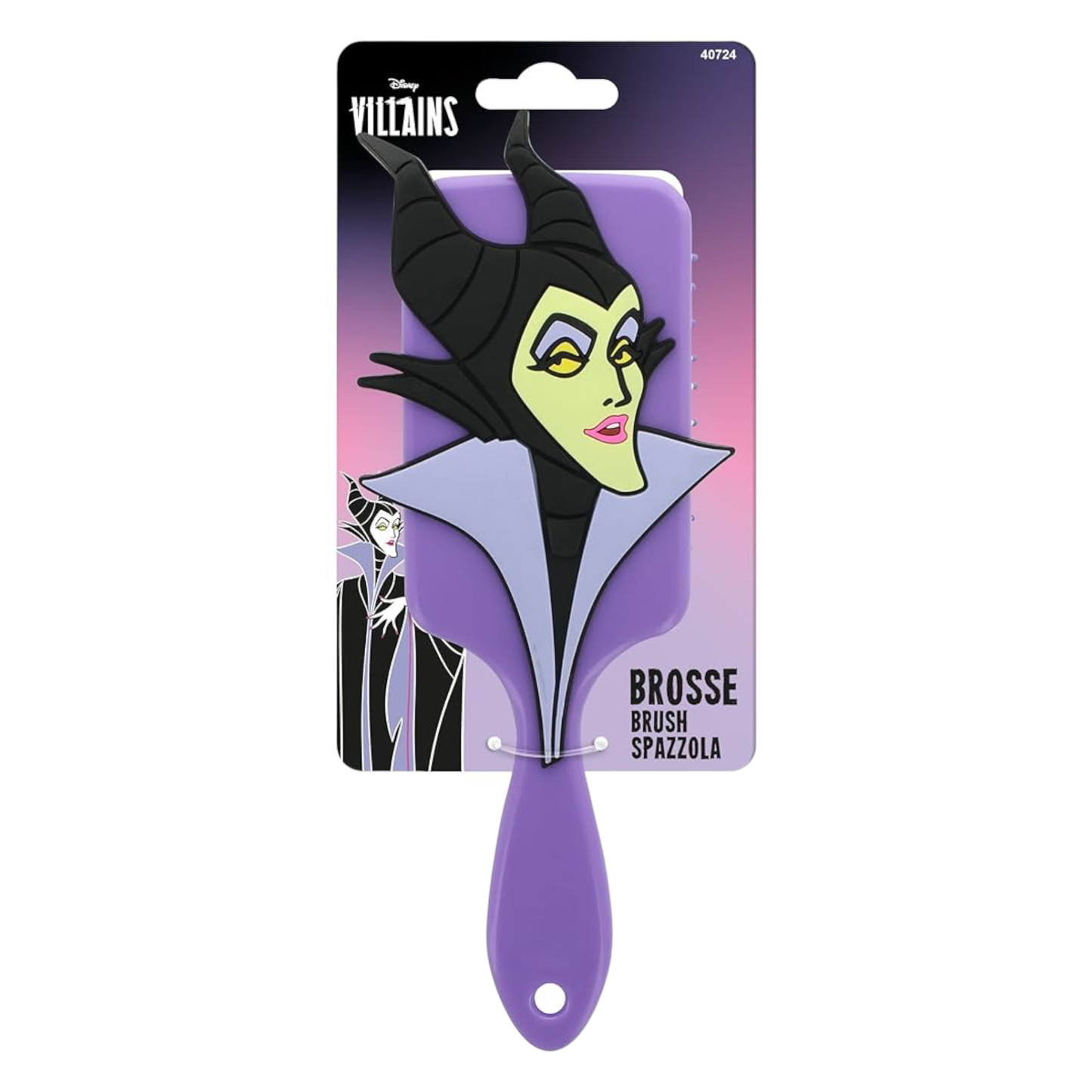 Brosse à cheveux 3D en silicone - Maléfique - Disney - ABC Hispania J'M T Créa