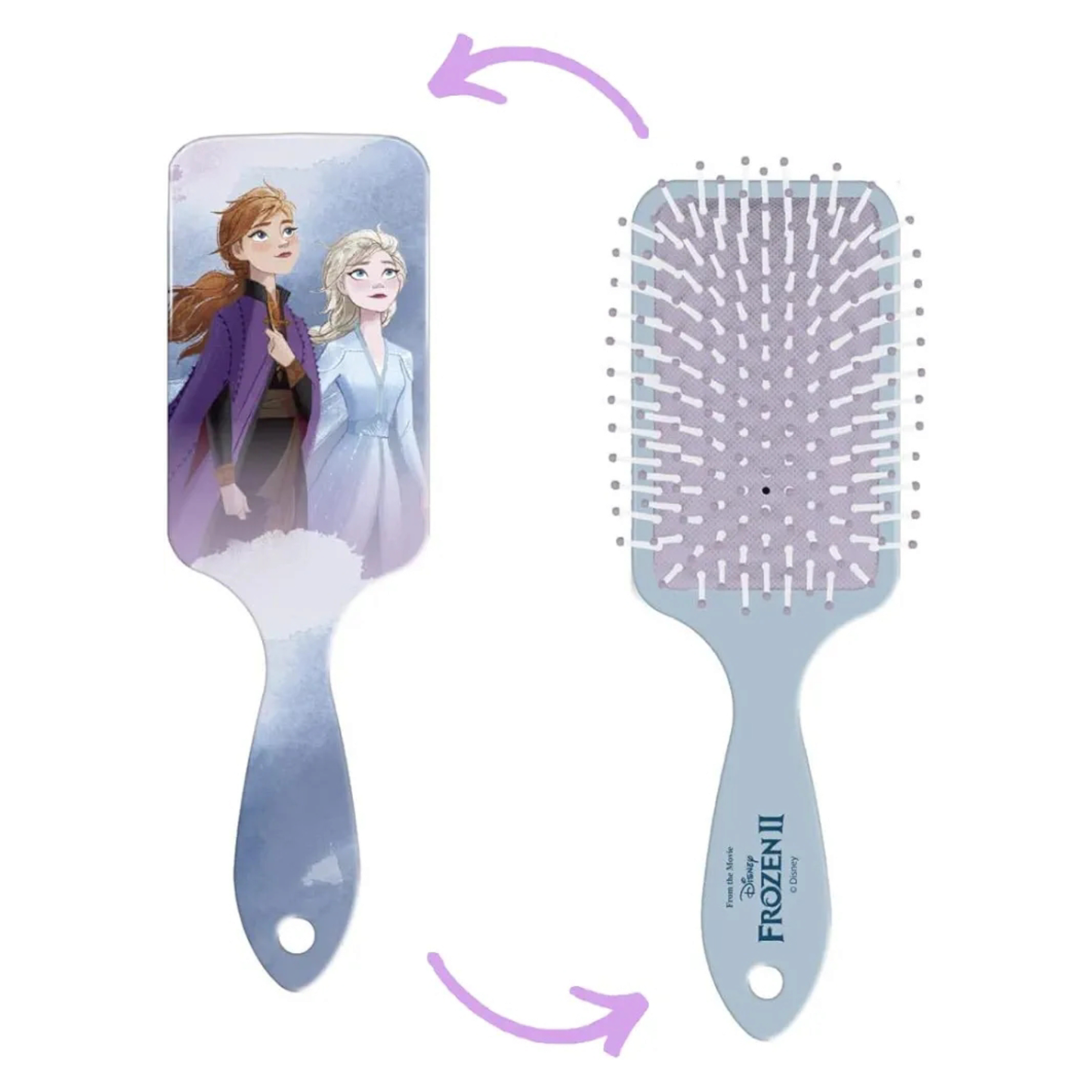 Brosse à cheveux rectangulaire - Elsa & Anna - Frozen II / La Reine des Neiges 2 - Disney J'M T Créa