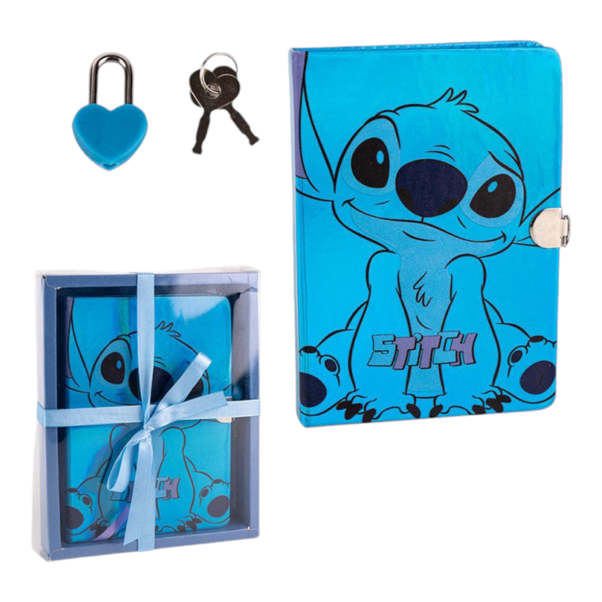 Coffret cadeau carnet secret avec cadenas cœur dans sa boîte cadeau - Stitch - Disney - Cerdá Life's Little Moments J'M T Créa