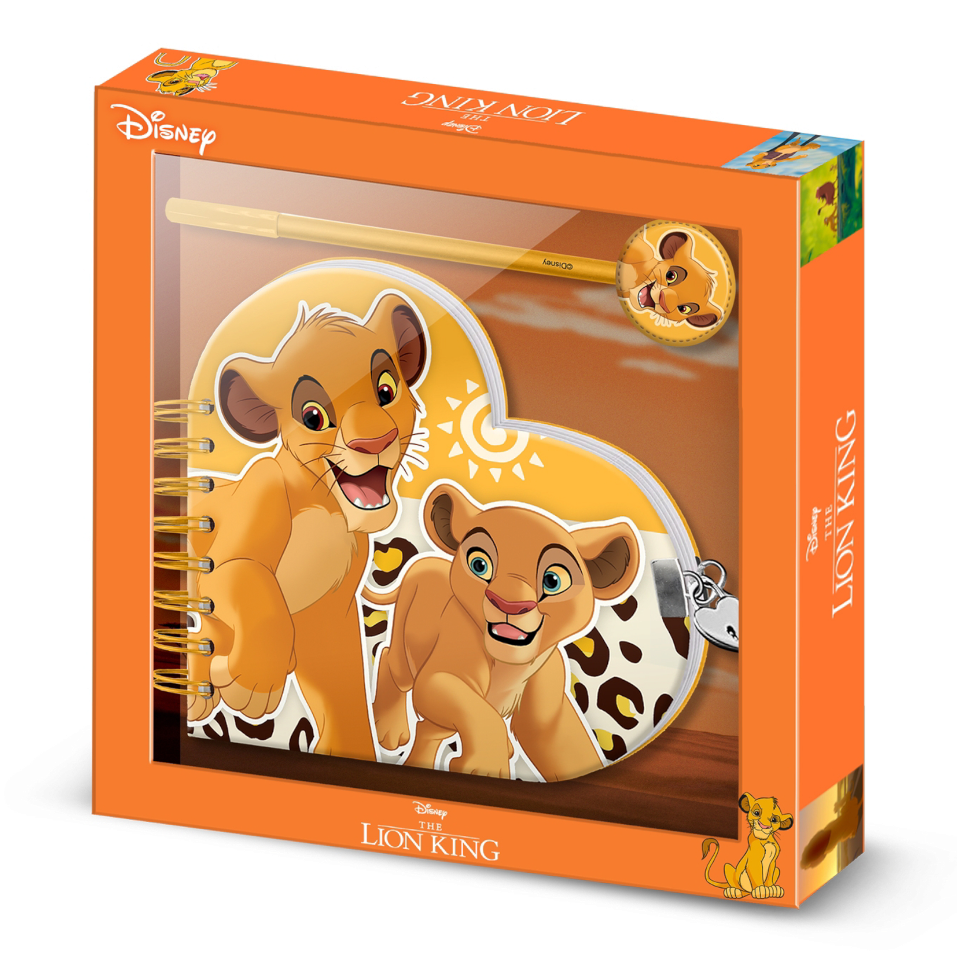 Coffret cadeau - Journal cœur + stylo - Le Roi Lion - Disney - Karactermania J'M T Créa