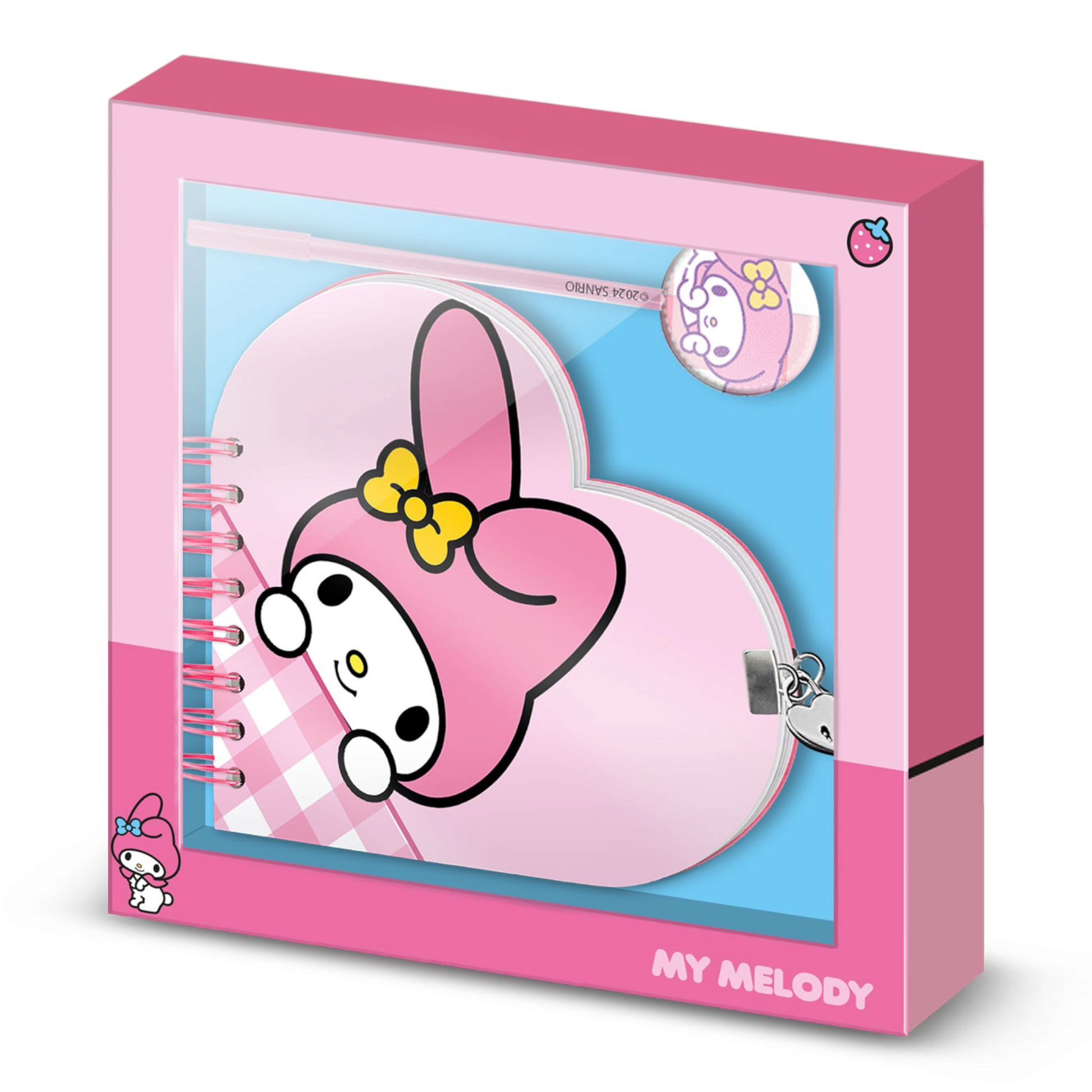 Coffret cadeau - Journal cœur + stylo - My Melody Cute - Sanrio - Karactermania J'M T Créa