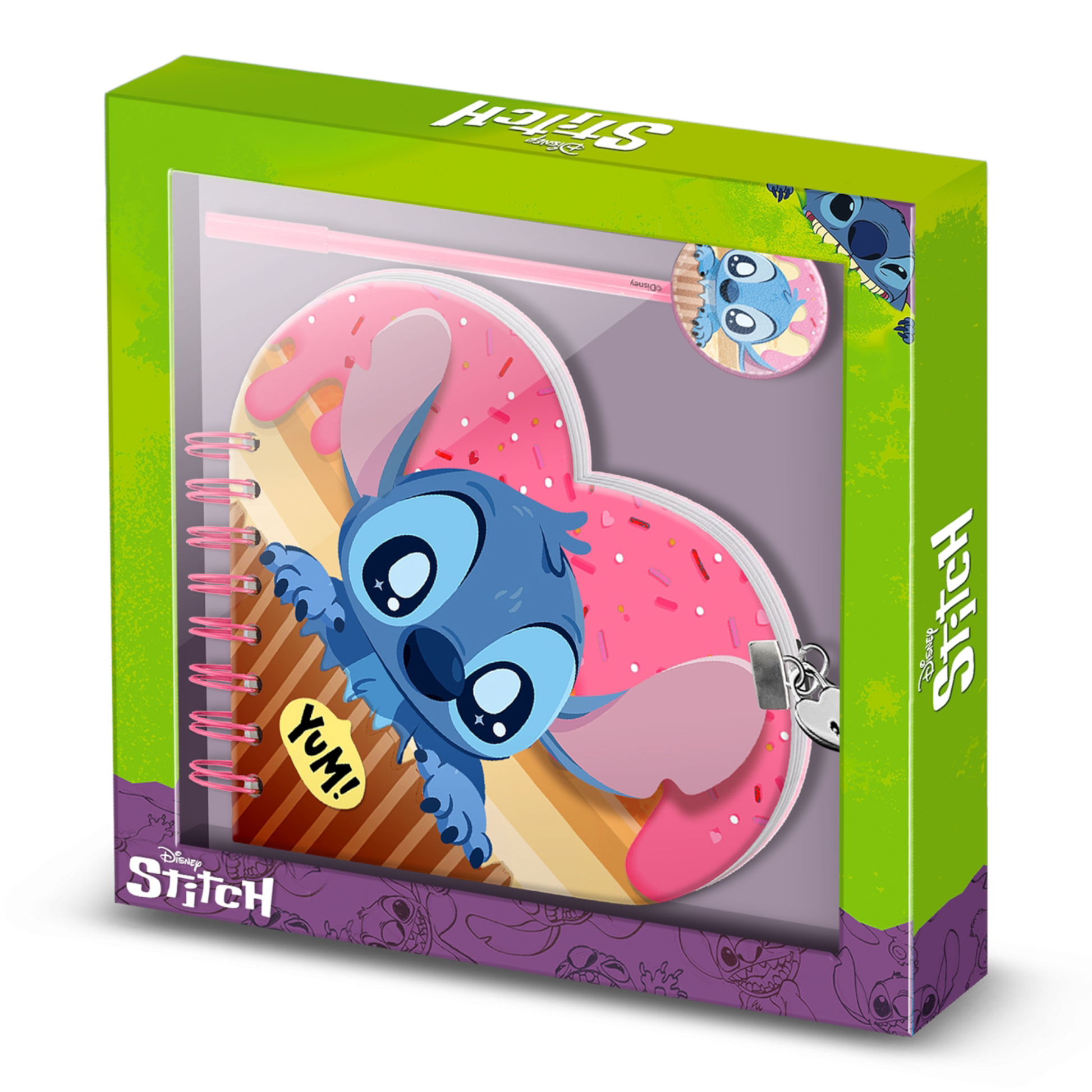 Coffret cadeau - Journal cœur + stylo - Stitch Muffin - Disney - Karactermania J'M T Créa