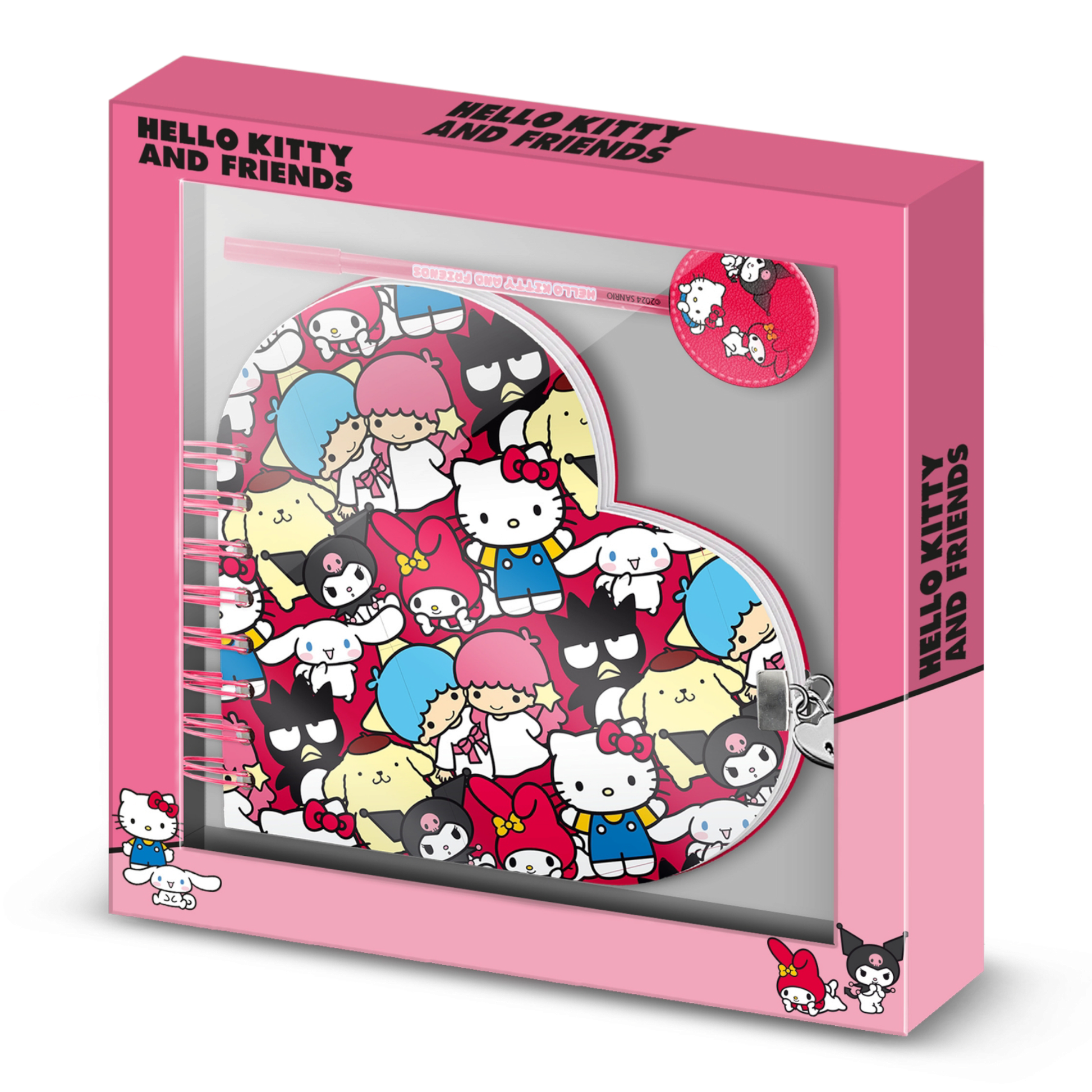 Coffret cadeau - Journal + stylo - Fashion Hello Kitty Friends - Sanrio - Karactermania J'M T Créa