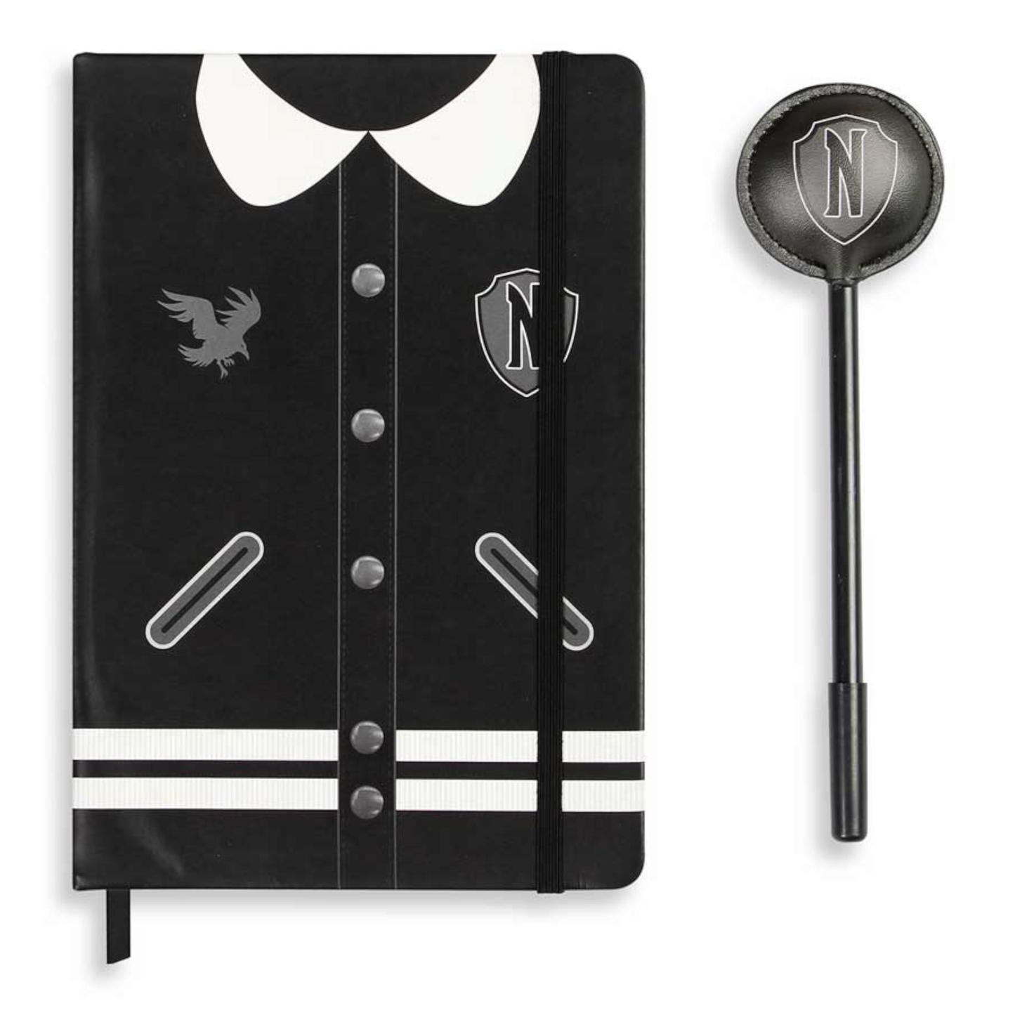 Coffret cadeau - Journal + stylo - Fashion Mercredi Varsity - Wednesday - Karactermania J'M T Créa