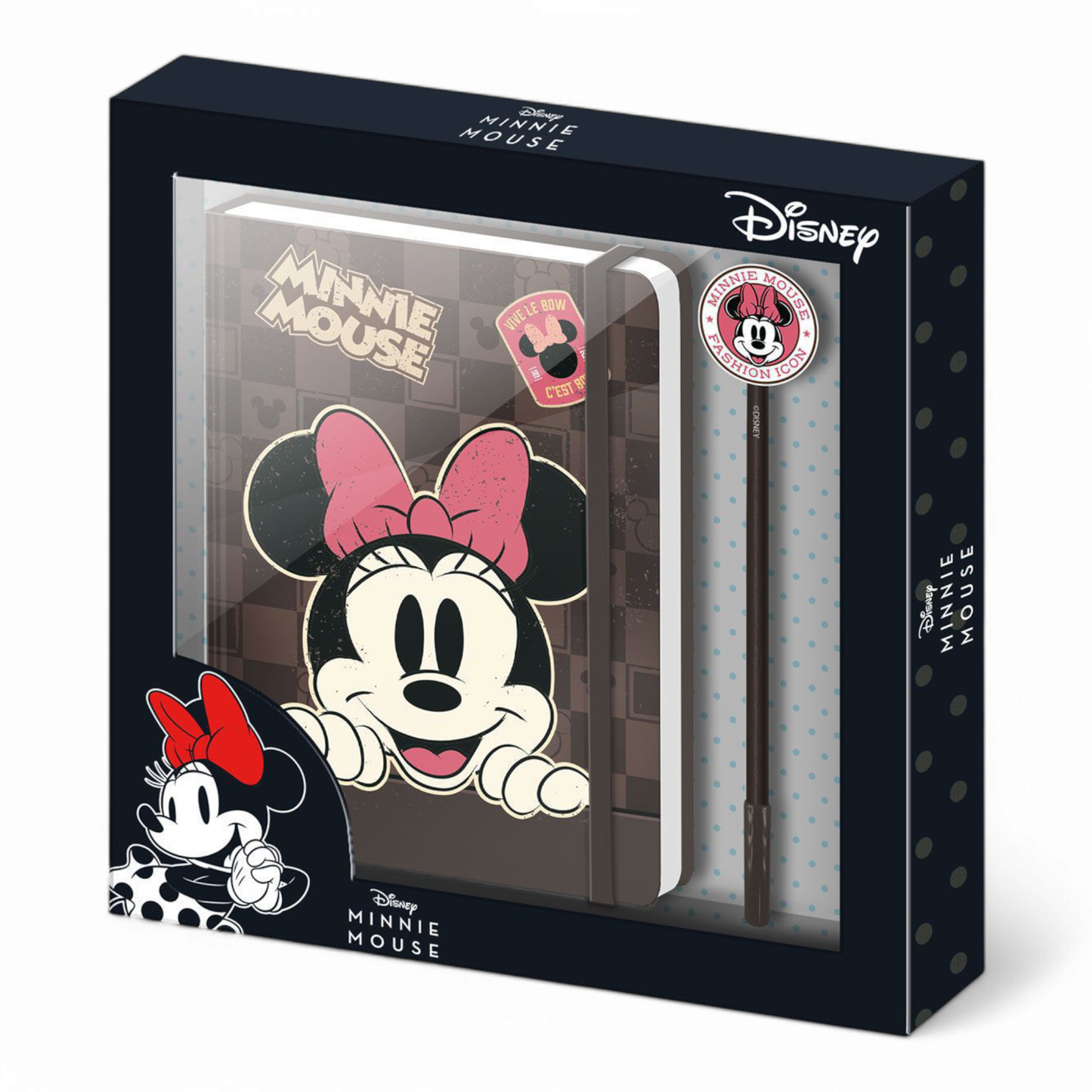 Coffret cadeau - Journal + stylo - Fashion Minnie Mouse Journey - Disney - Karactermania J'M T Créa