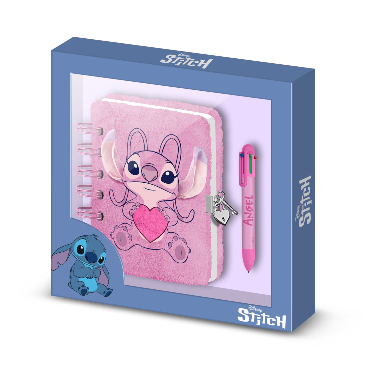 Coffret cadeau - Journal + stylo - Fourrure Angel Love - Lilo et Stitch - Karactermania J'M T Créa