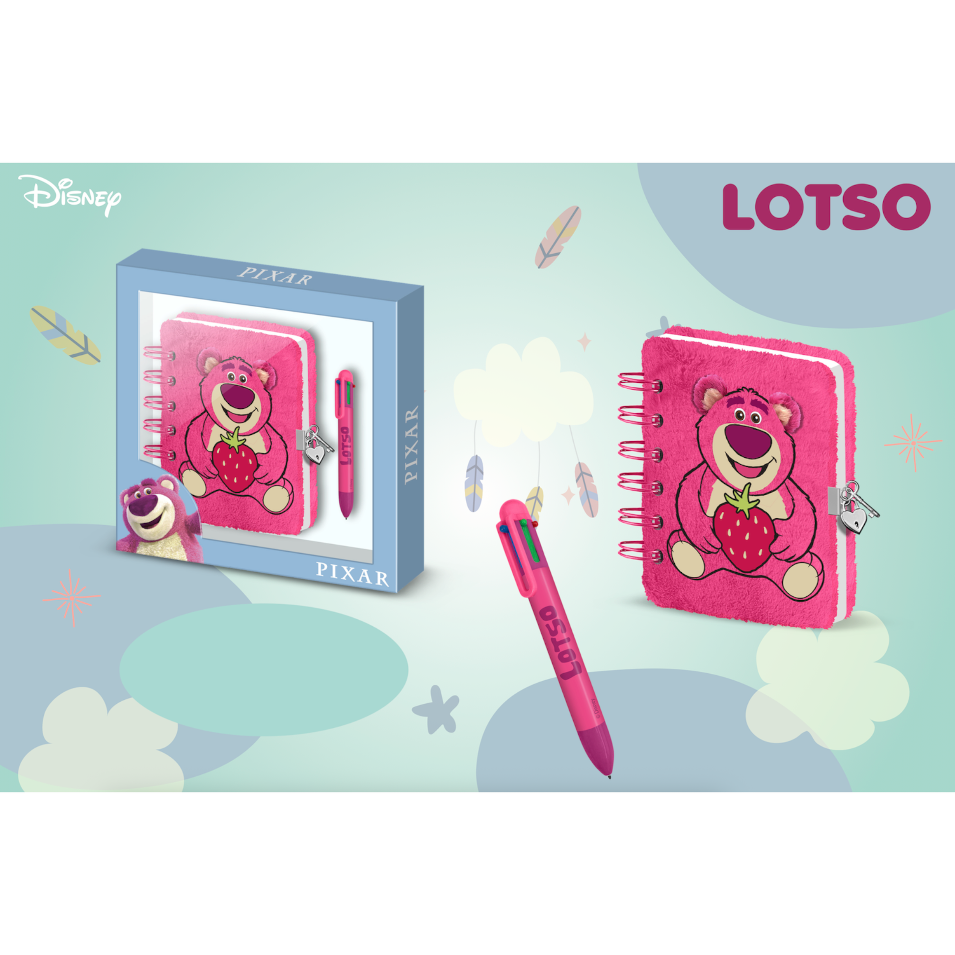 Coffret cadeau - Journal + stylo - Fourrure Lotso - Toy Story - Karactermania J'M T Créa