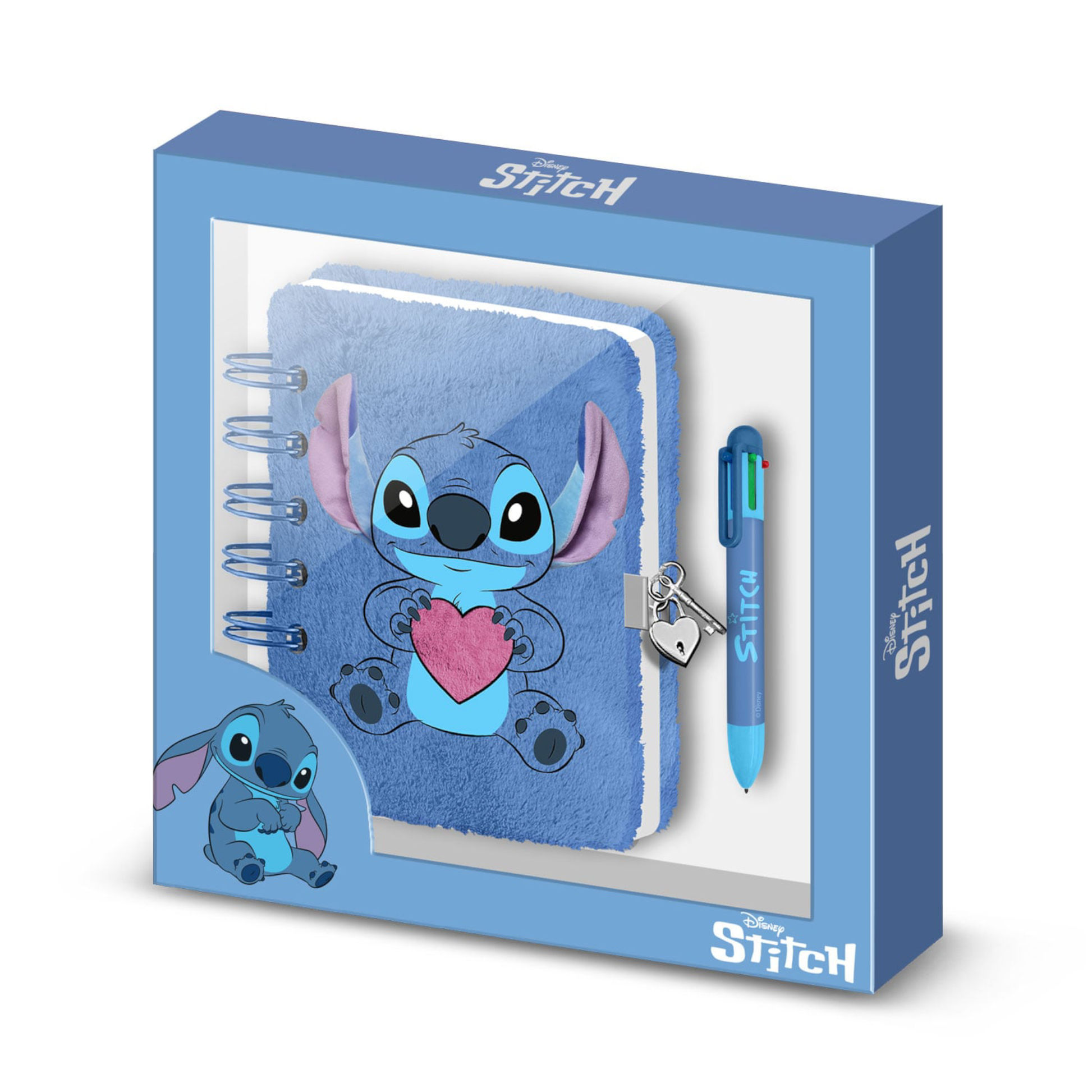Coffret cadeau - Journal + stylo - Fourrure Stitch Love - Disney - Karactermania J'M T Créa