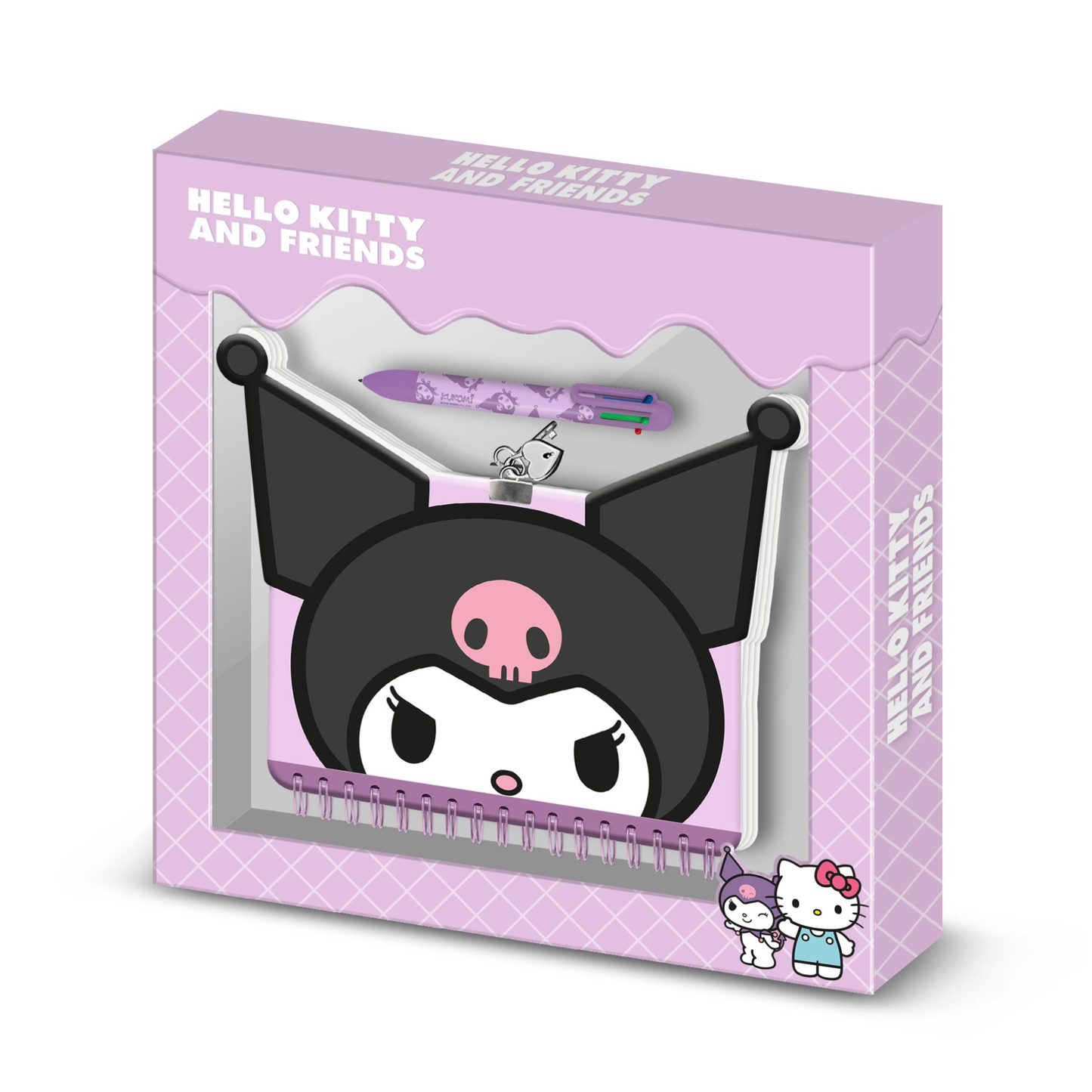 Coffret cadeau - Journal + stylo - Head Kuromi - Sanrio - Karactermania J'M T Créa