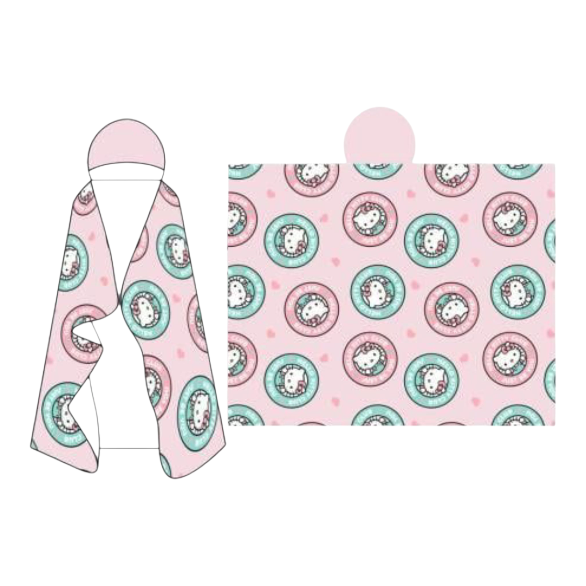 Couverture à capuche - 120x150 cm - Hello Kitty - Sanrio J'M T Crea