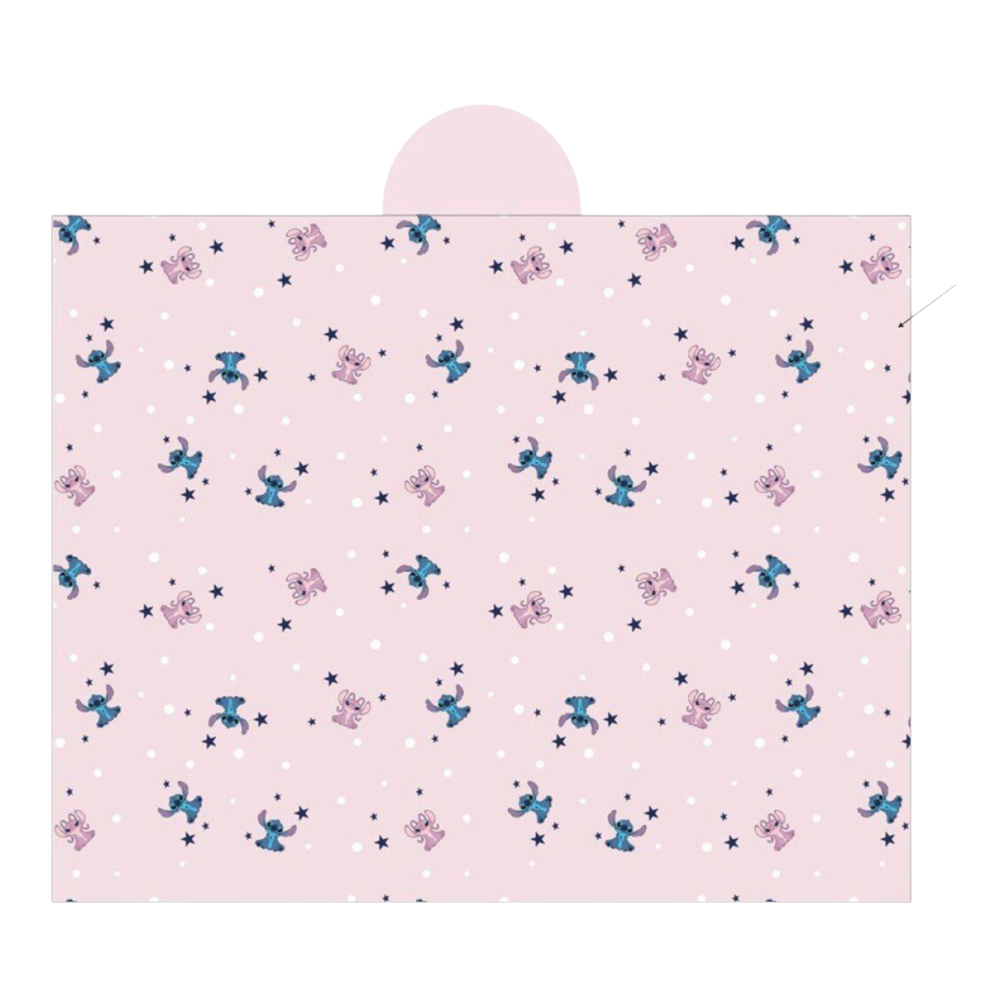 Couverture à capuche - 120x150 cm - Stitch et Angel Rose - Disney J'M T Crea