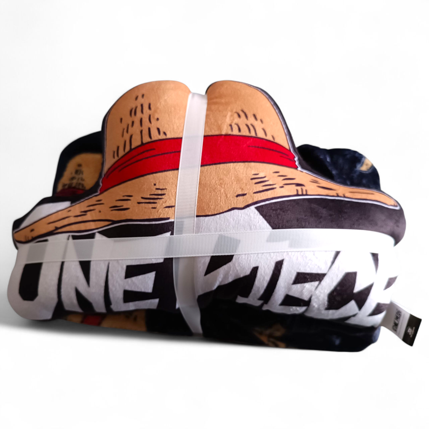 Couverture corail 100x140 cm + Coussin - Chapeau de paille - One Piece J'M T Crea