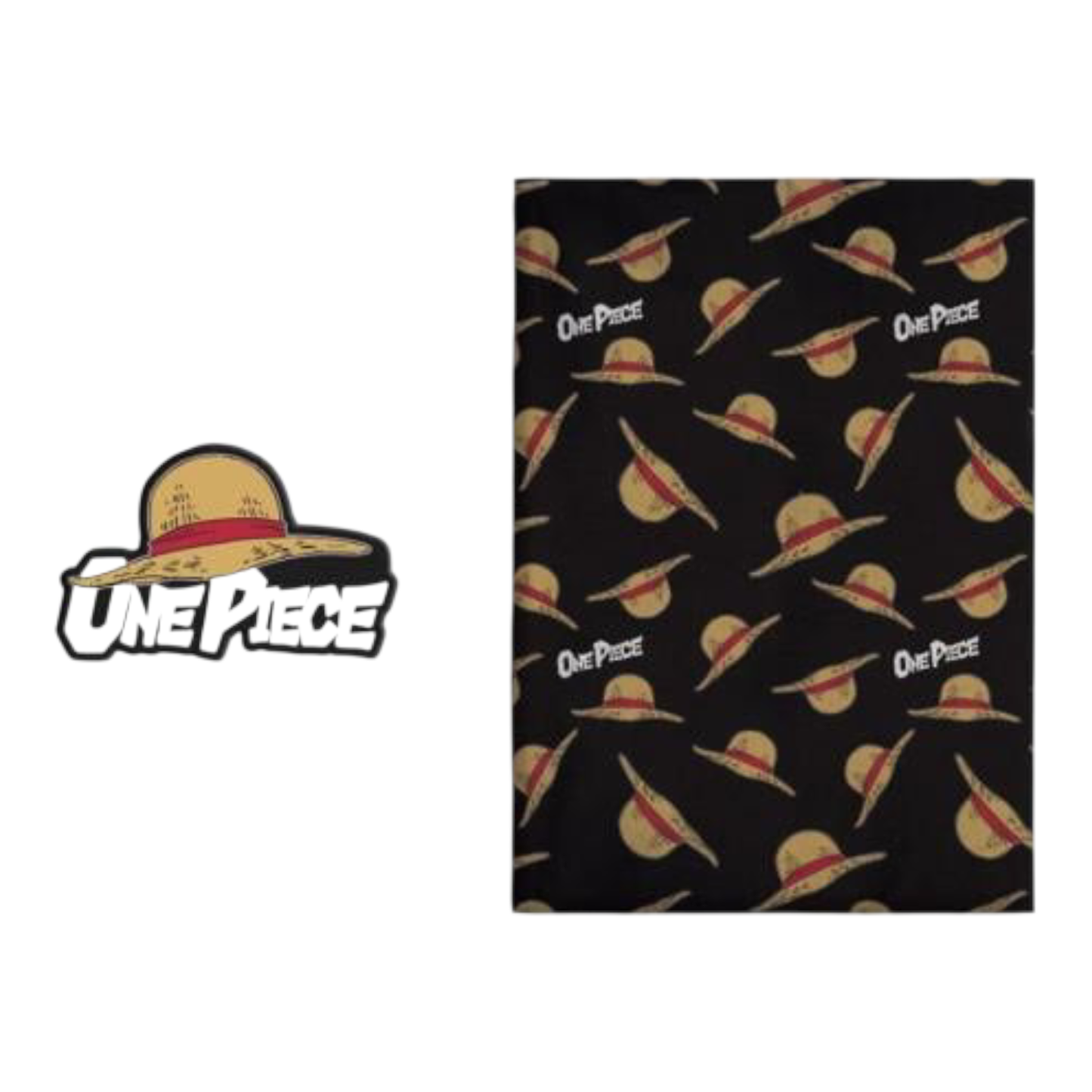 Couverture corail 100x140 cm + Coussin - Chapeau de paille - One Piece J'M T Crea