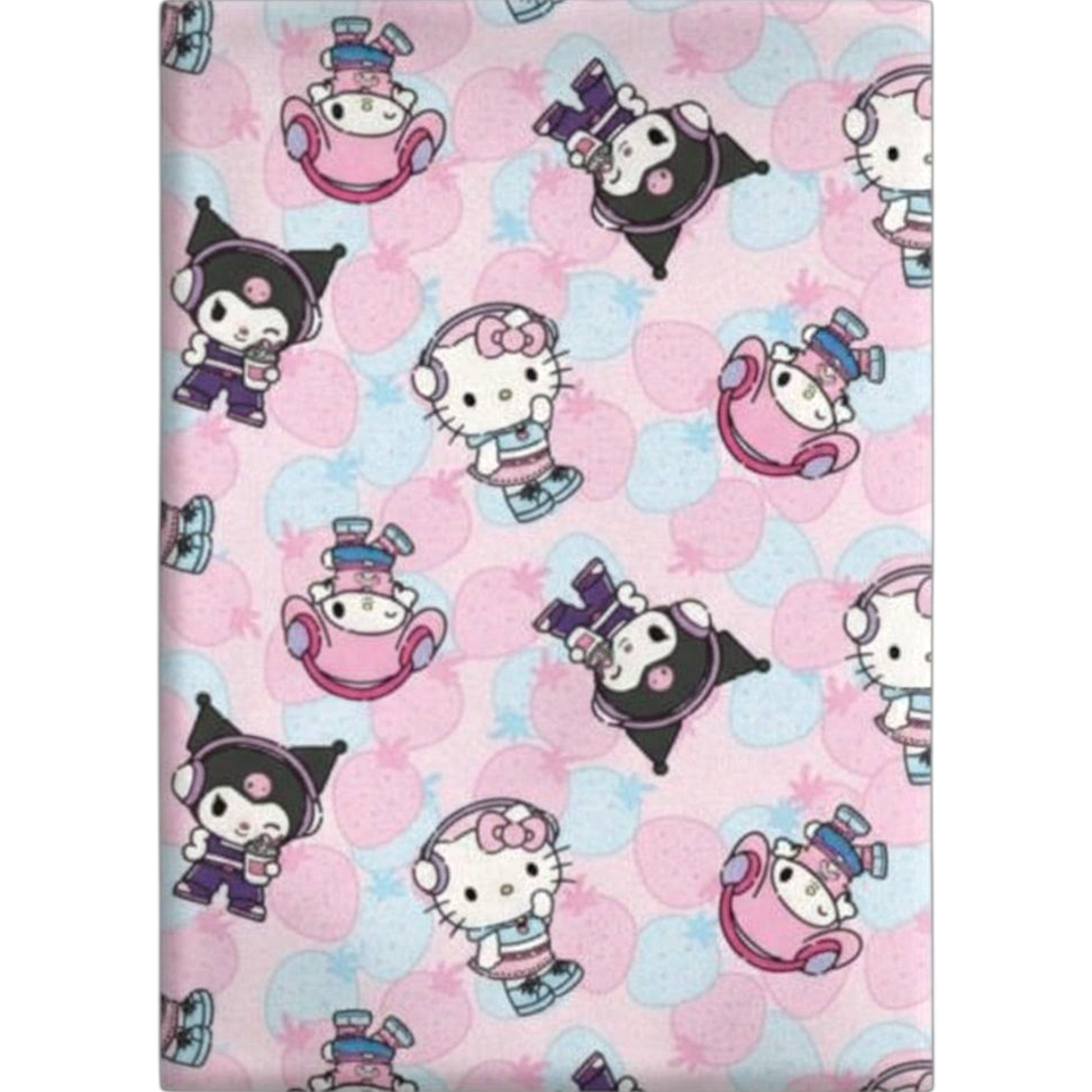 Couverture Flanelle - Plaid 110x150 cm - Hello Kitty And Kuromi - Sanrio J'M T Crea