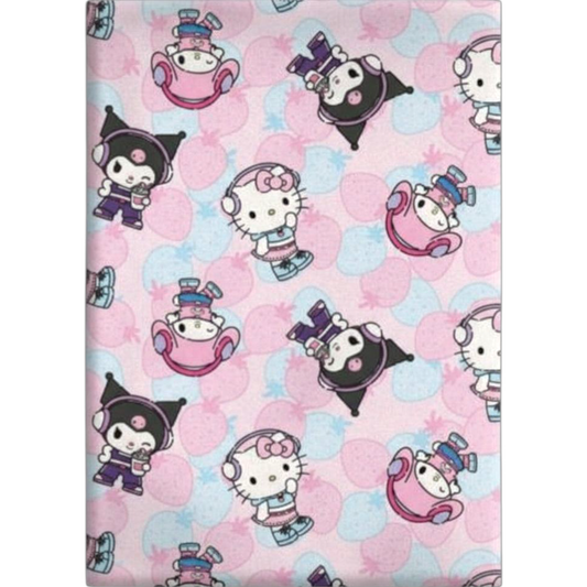 Couverture Flanelle - Plaid 110x150 cm - Hello Kitty And Kuromi - Sanrio J'M T Crea