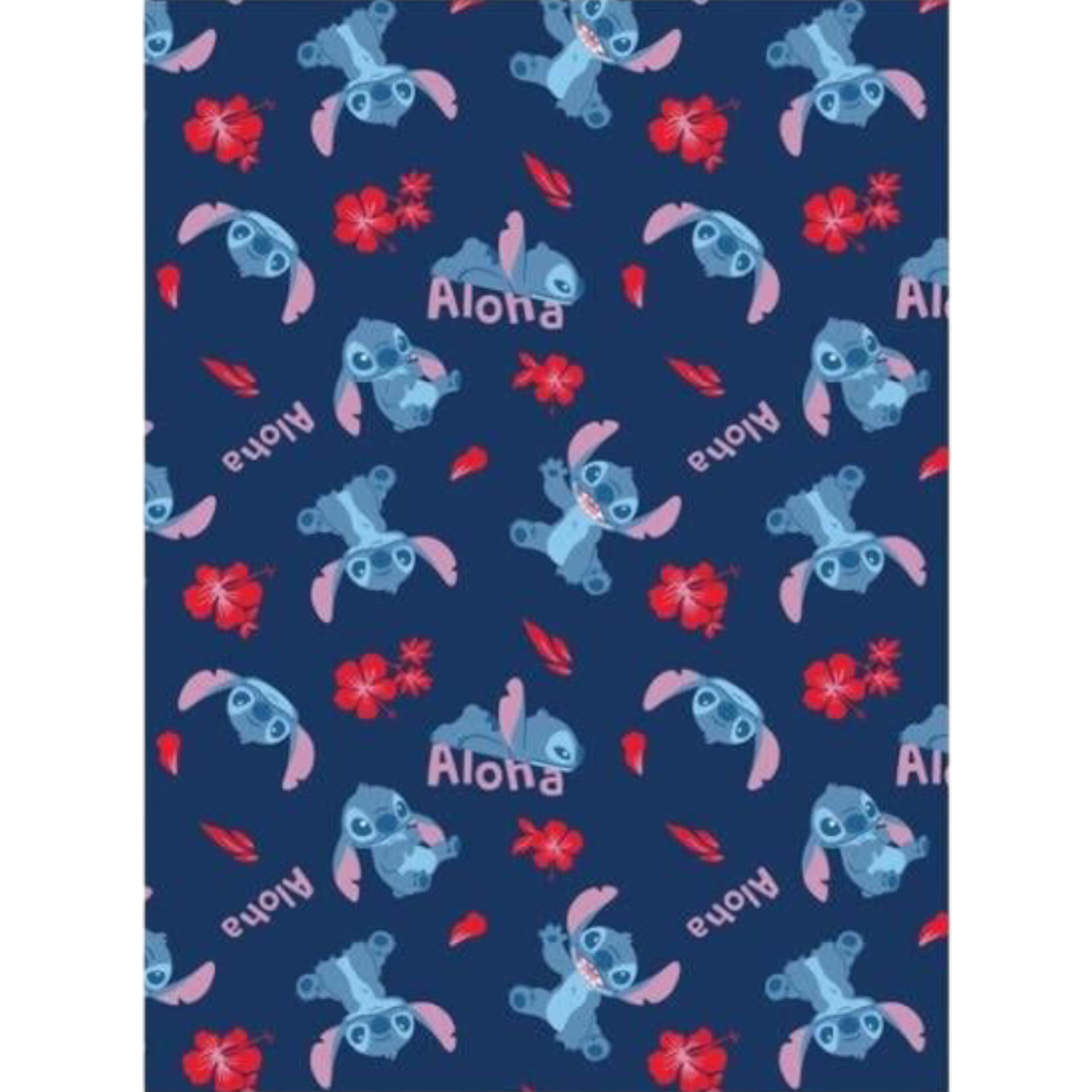 Couverture Flanelle - Plaid 110x150 cm - Stitch Aloha - Disney J'M T Crea