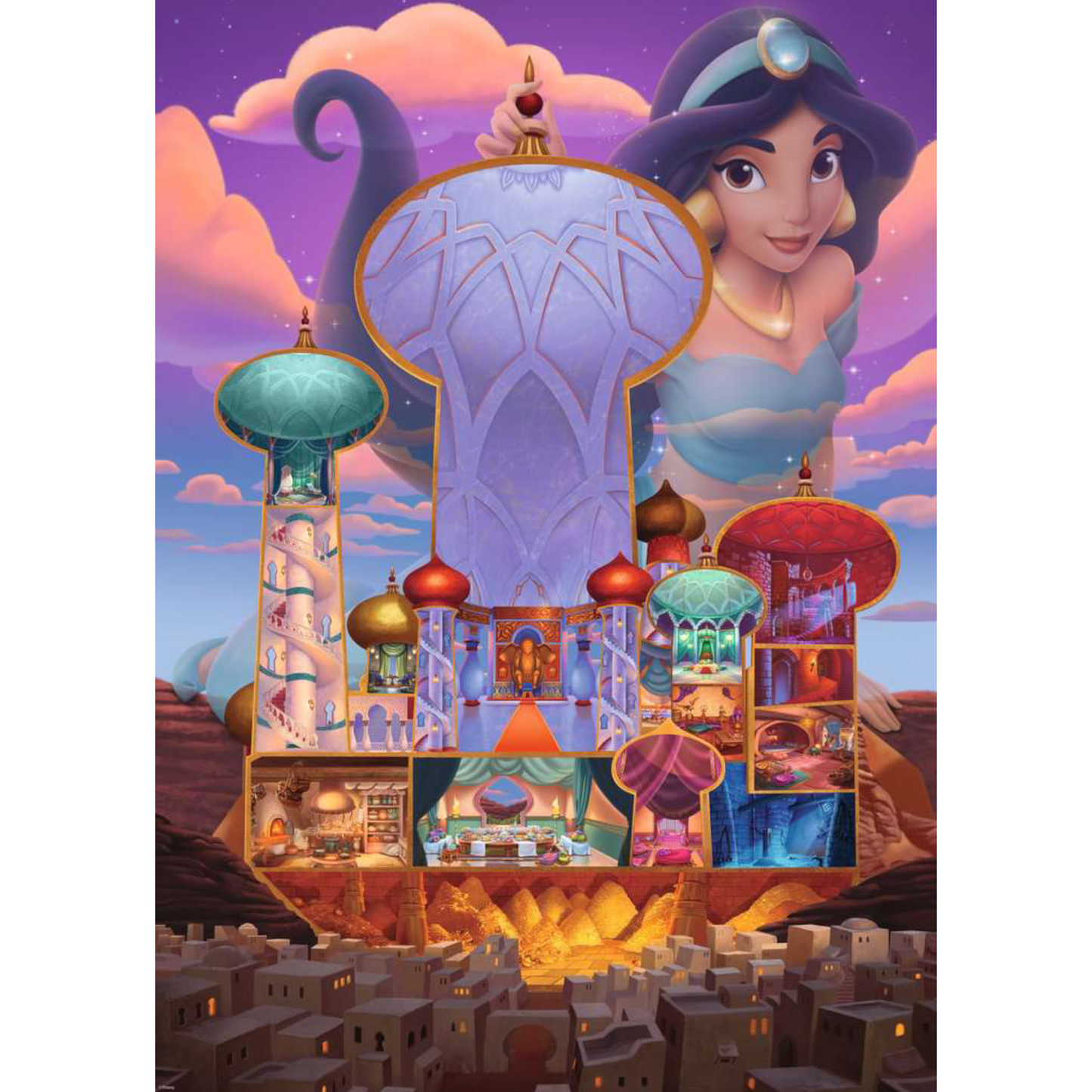 Disney Castle - Jasmine - Puzzle 1000pcs - Ravensburger J'M T Créa