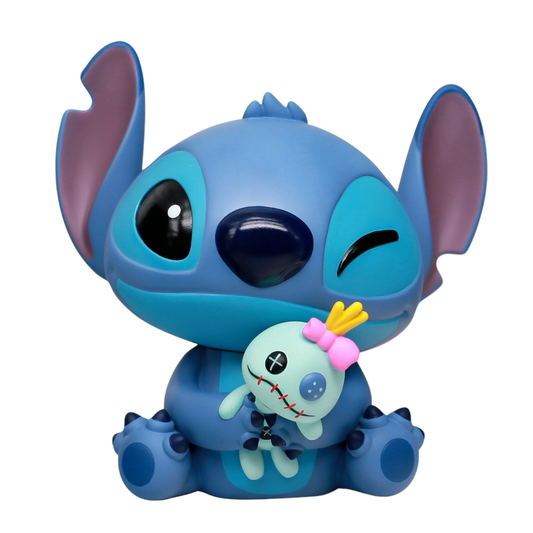 Disney - Stitch & Scrump - Tirelire 18cm dans boîte cadeau J'M T Créa