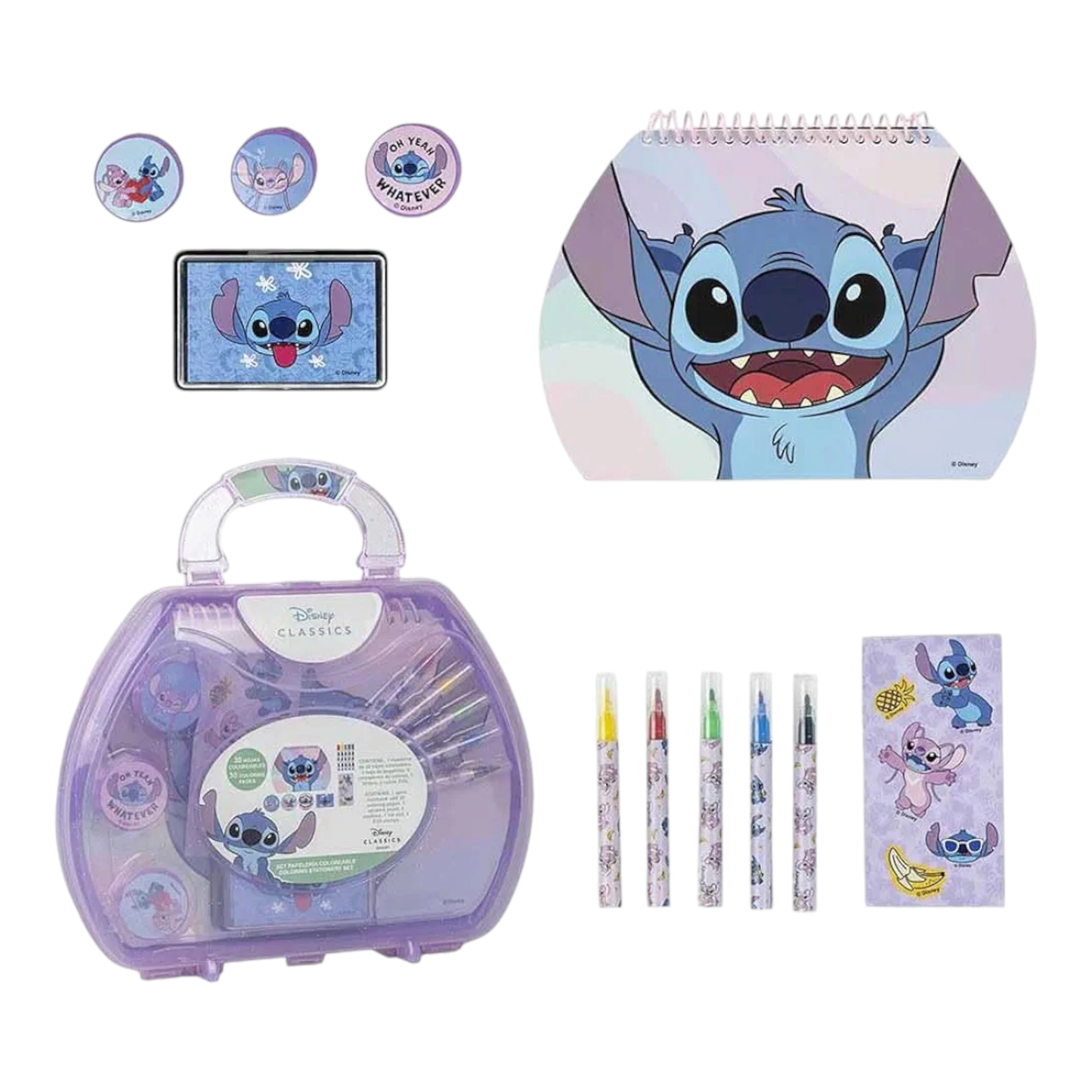 Ensemble de papeterie + mallette - Stitch - Disney - Cerdá Life's Little Moments J'M T Créa