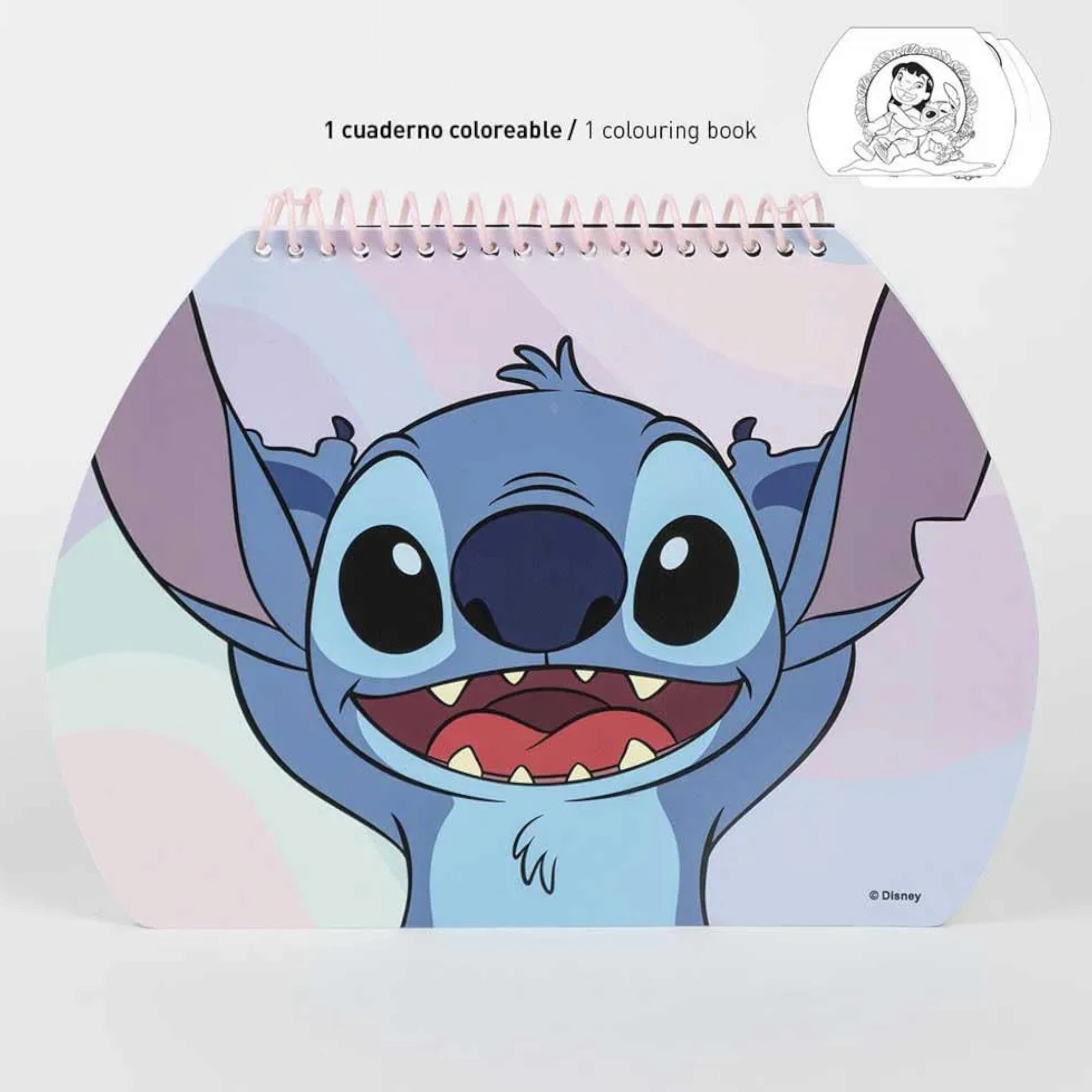 Kit Papeterie Stitch Disney - Valisette Coloriage Bleue 30x27x4 Cm, Conçu En Espagne
