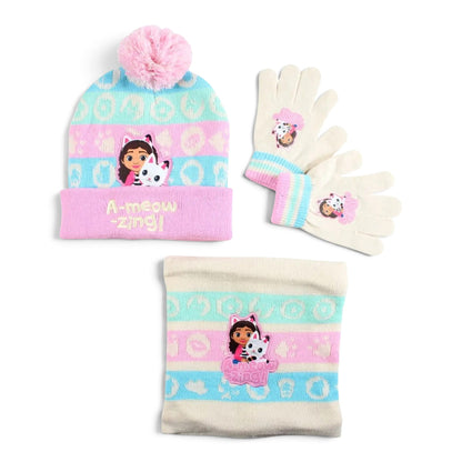 GABBY'S DOLLHOUSE - Bonnet, gants et snood Gabby's Dollhouse J'M T Créa